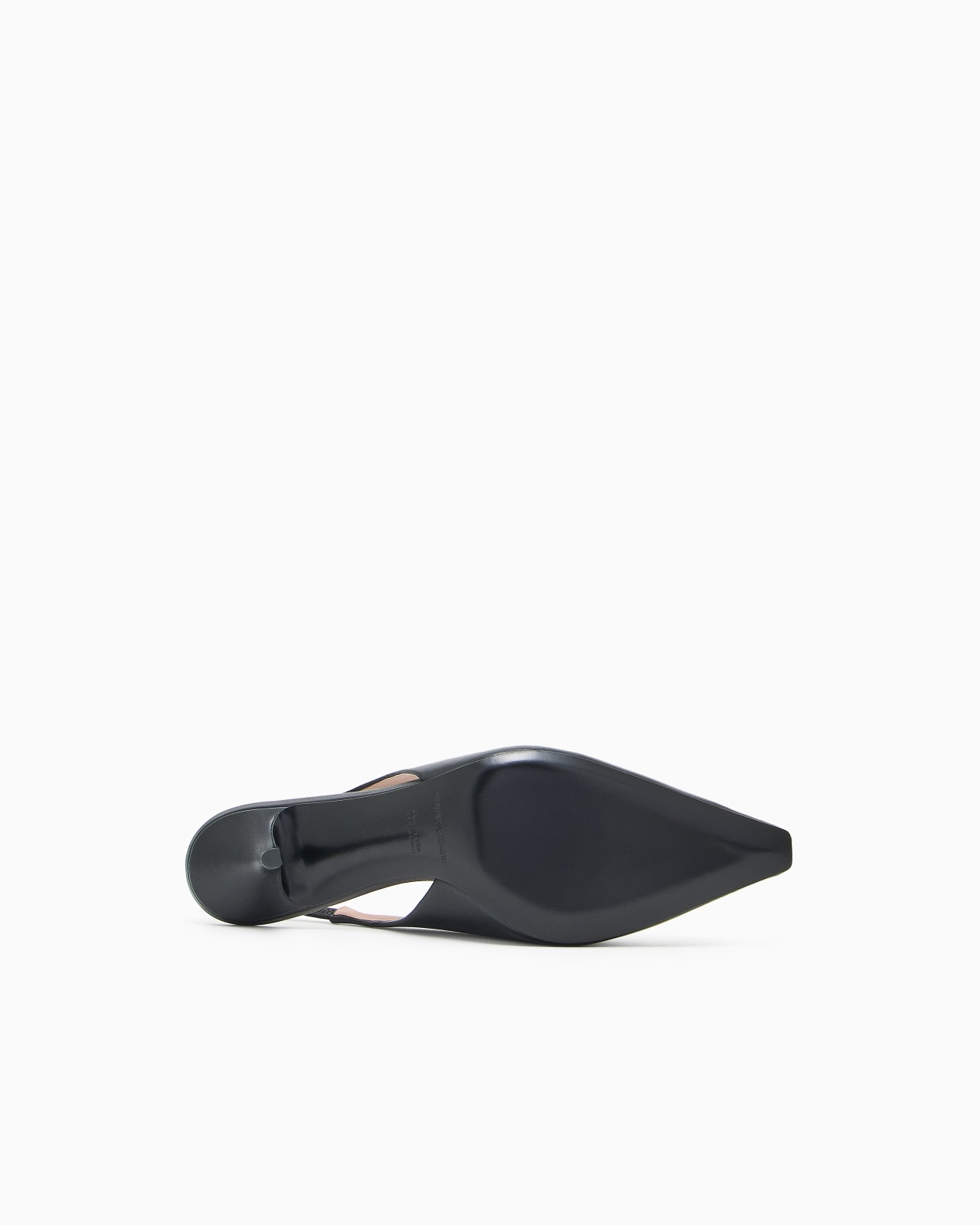 Nappa-leather slingback court shoes with eagle plate - 6