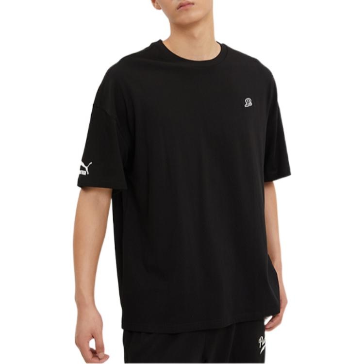 PUMA Logo T-Shirt 'Black' 538324-01 - 3