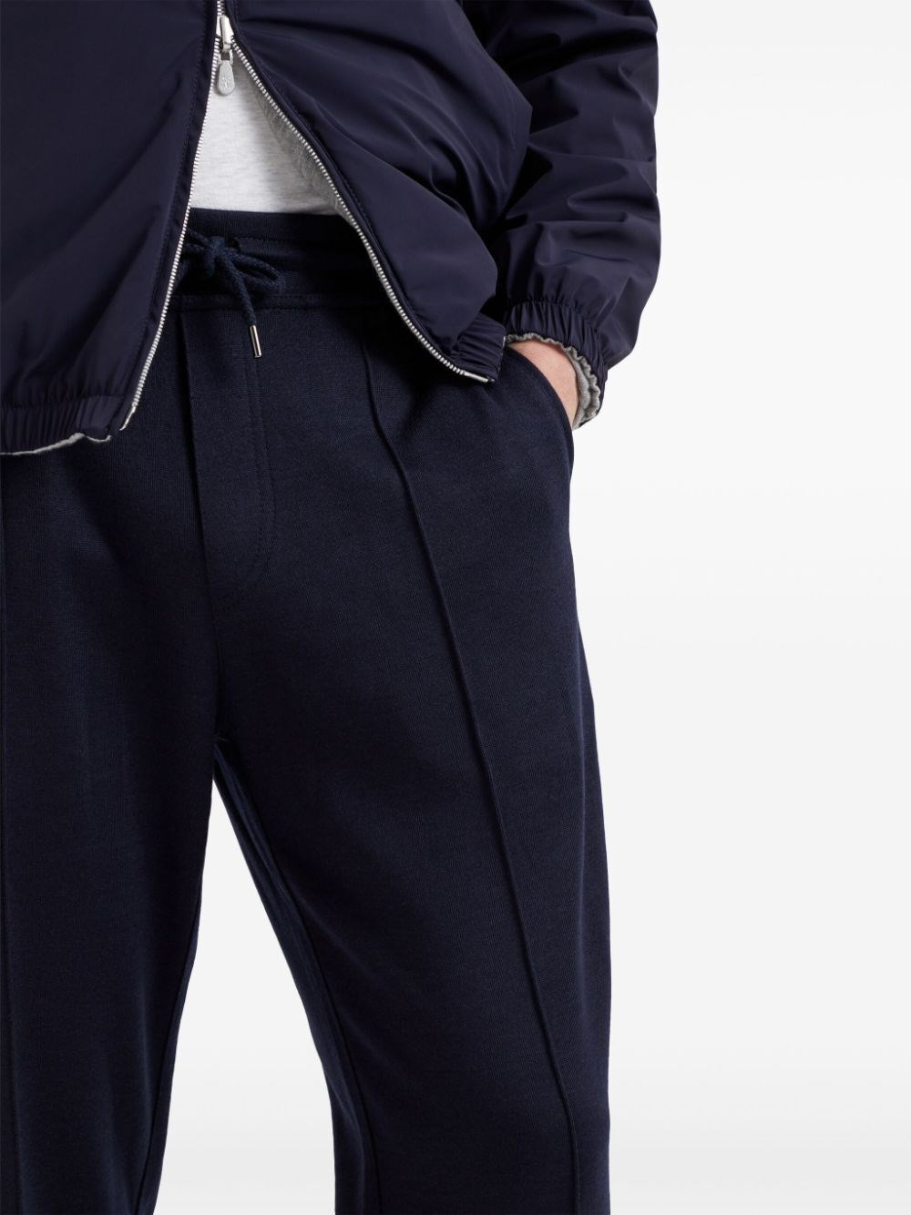 Pants With Crête Detail And Elasticated Zipper Cuffs - 5
