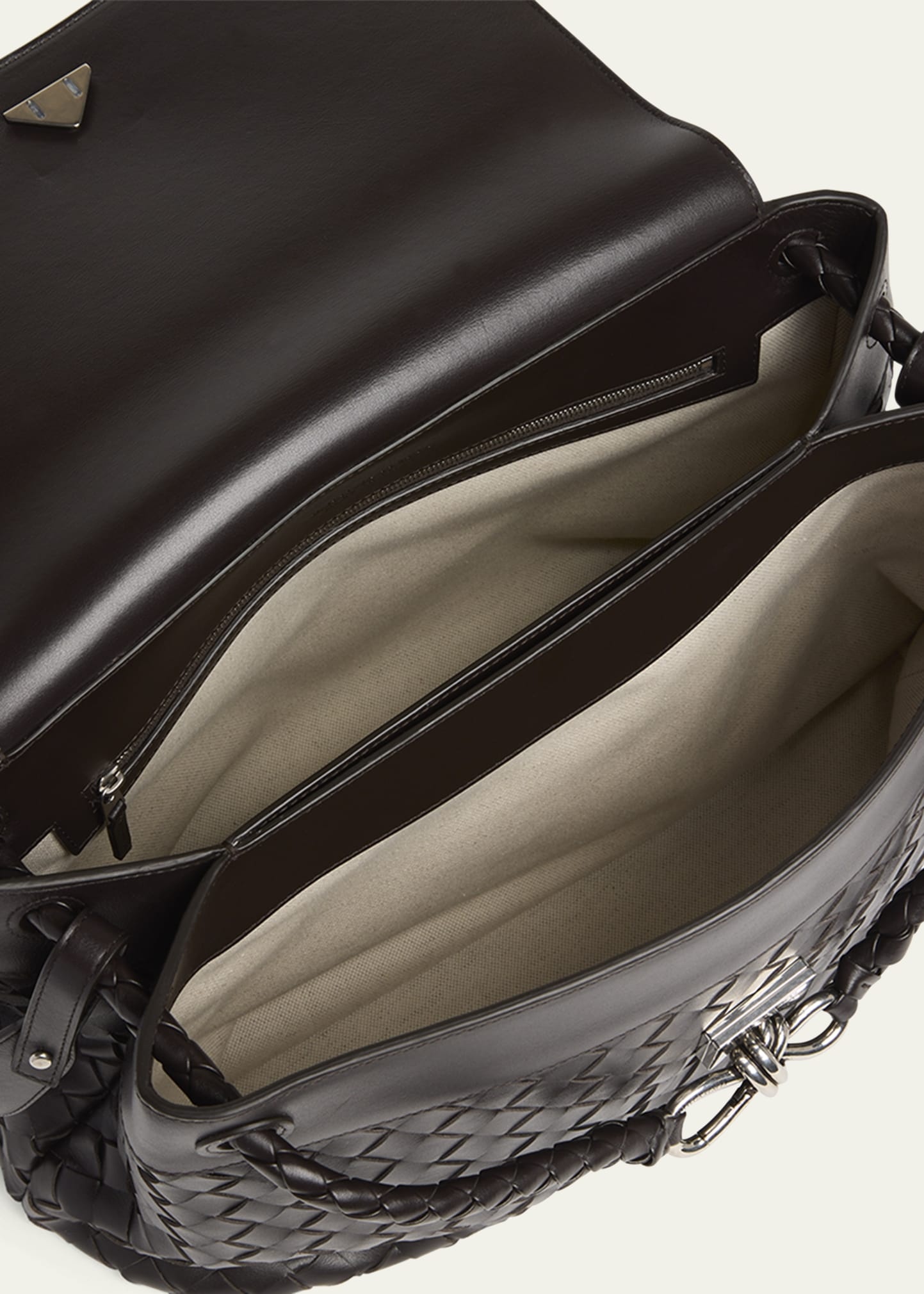 Men's Andiamo Medium Intrecciato Leather Messenger Bag - 4