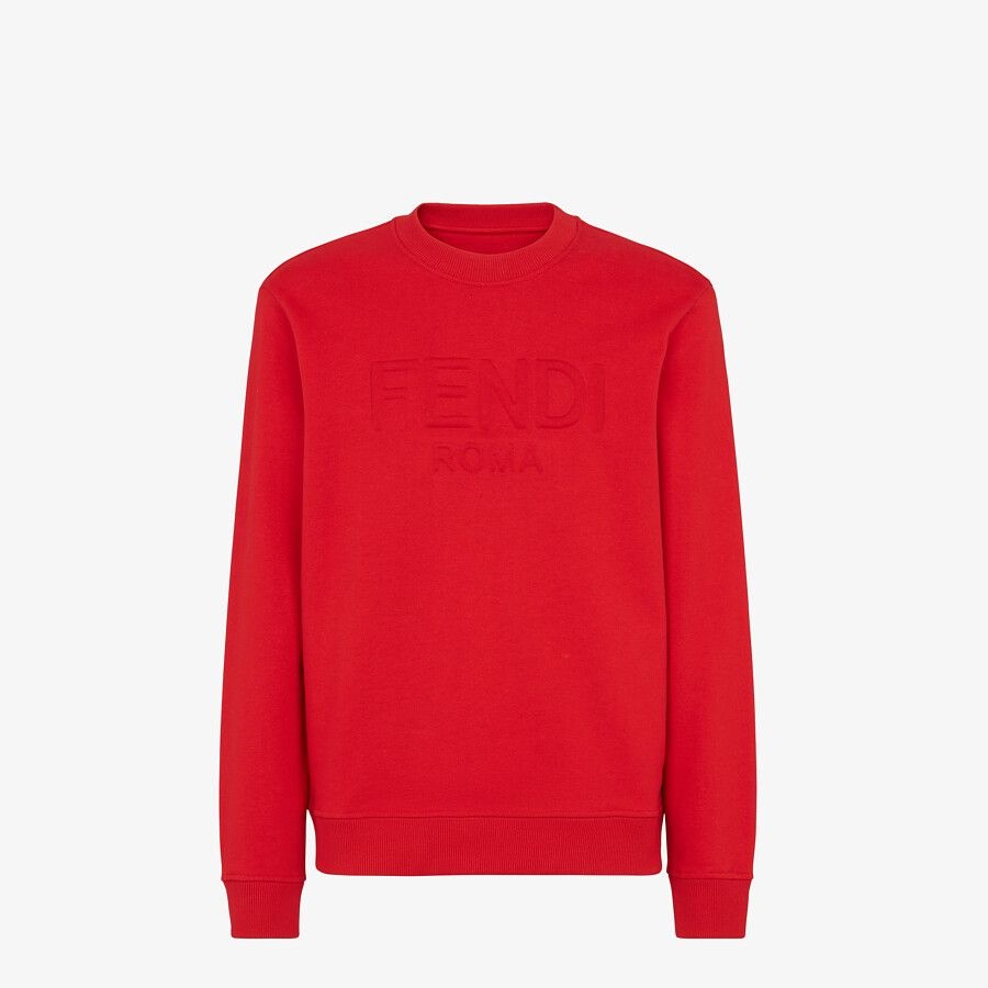 Red jersey sweatshirt - 1