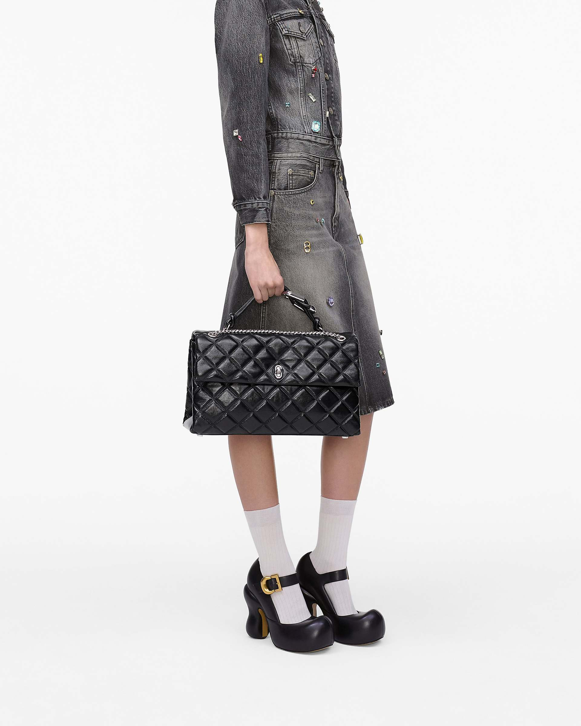 THE QUILTED XL DUAL CONVERTIBLE SHOULDER BAG - 7