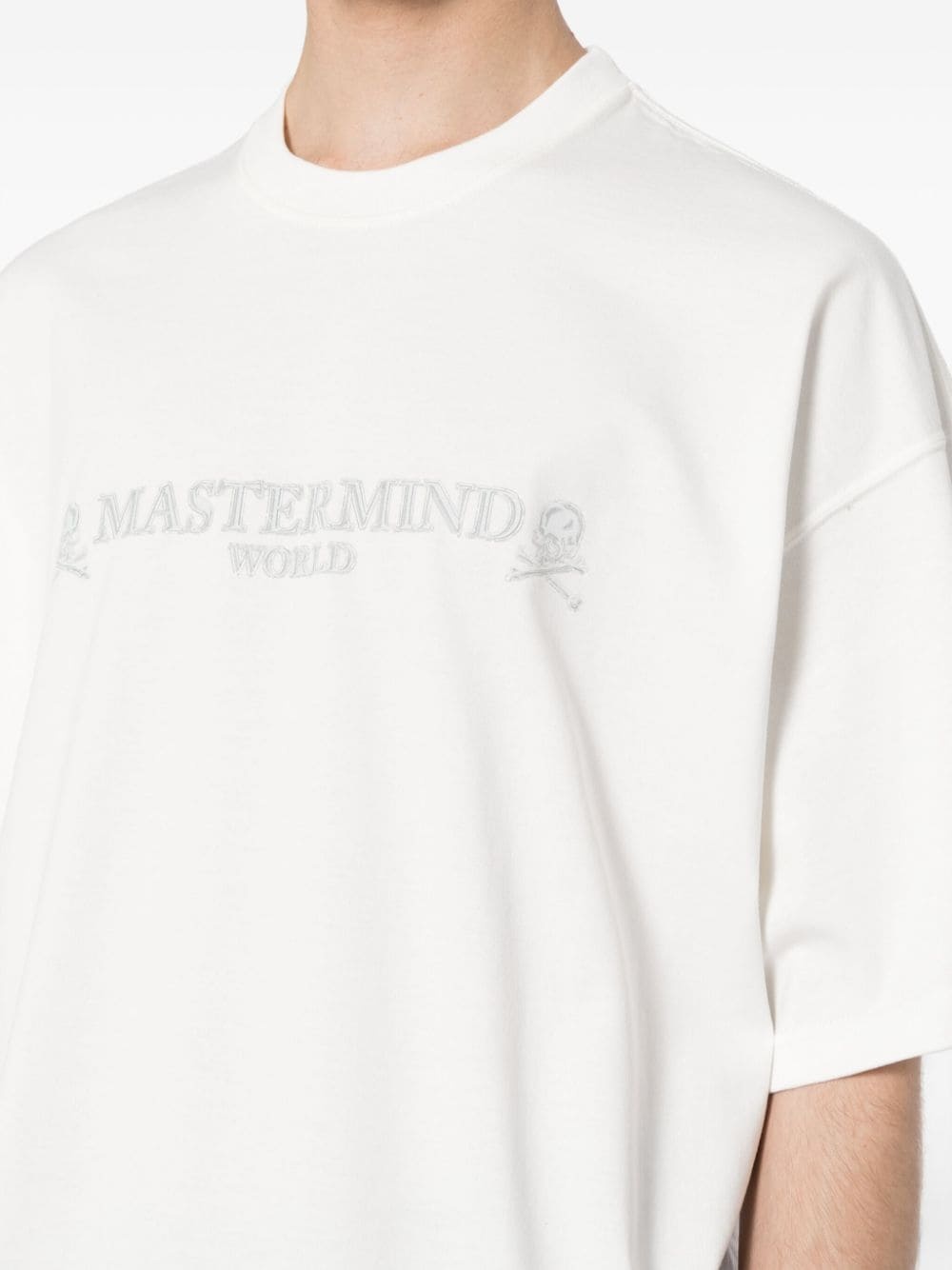 logo-embroidered cotton T-shirt - 5
