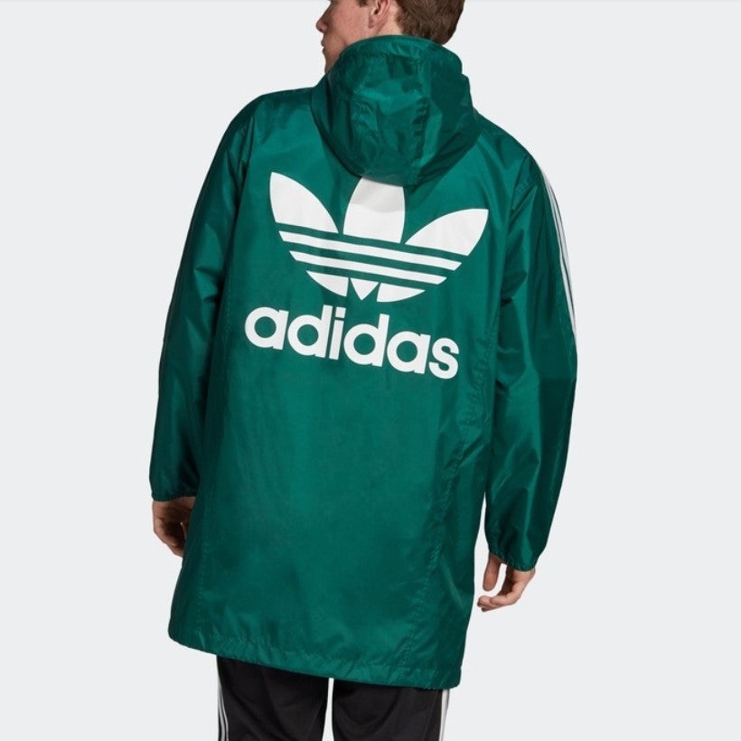 adidas originals Long WB Medium Style Wind Coat Male Green FL0012 - 4