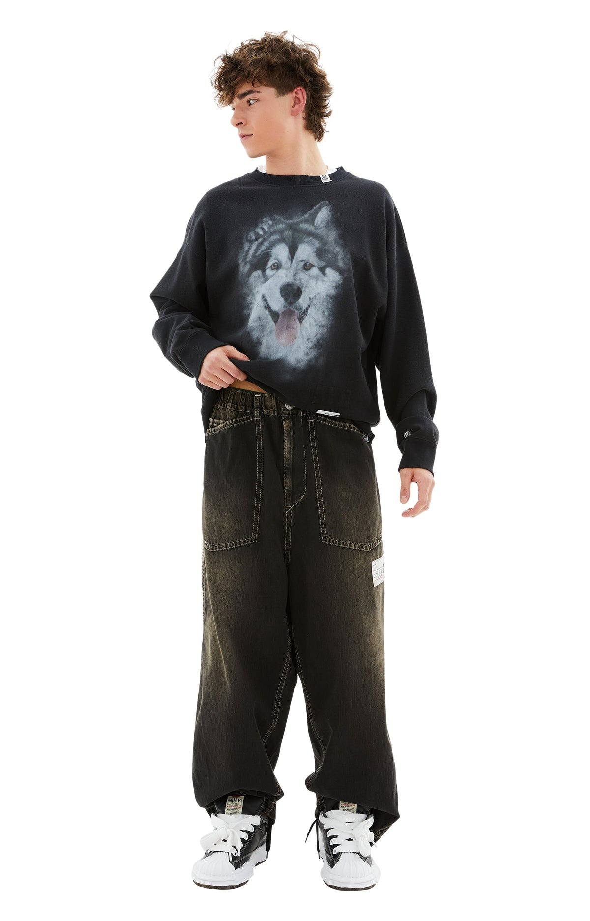 Maison MIHARAYASUHIRO DENIM BAKER PANTS (BLACK) | tons