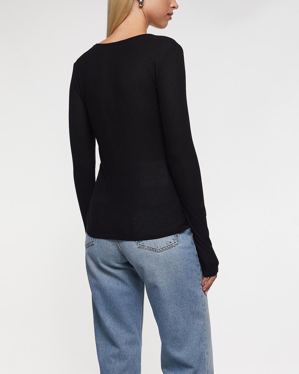 Top Lyocell Long Sleeve Black - 4