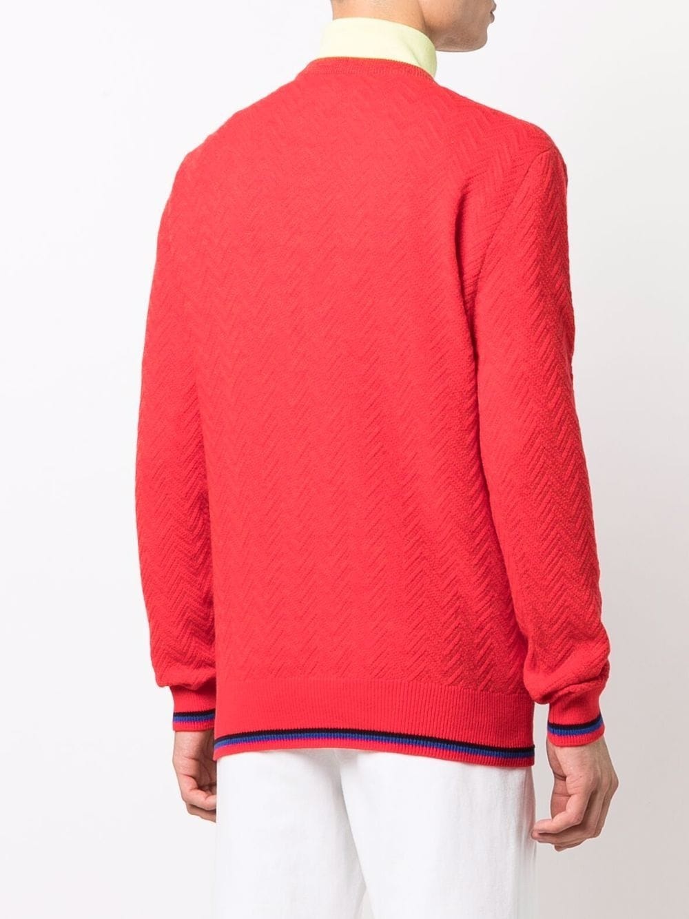 contrasting-stripe wool sweater - 4