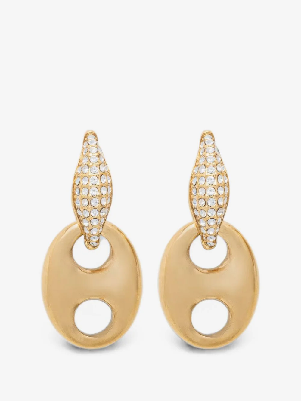 crystal-embellished drop earrings - 1