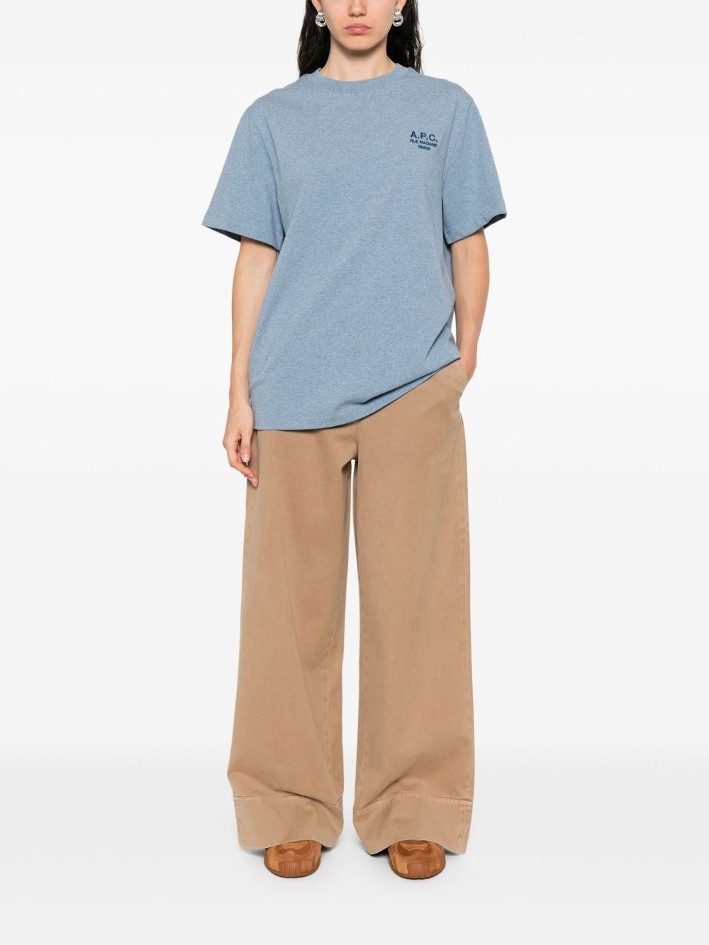logo-embroidered T-shirt - 3