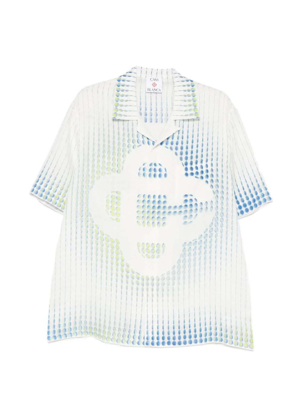 DOTS CUBAN-COLLAR GRAPHIC SHIRT - 1