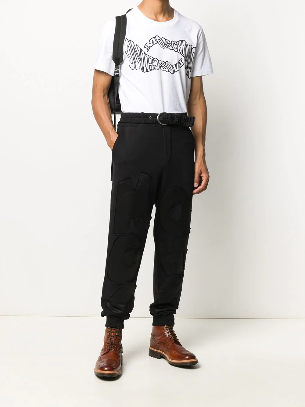 logo appliqué track pants - 2