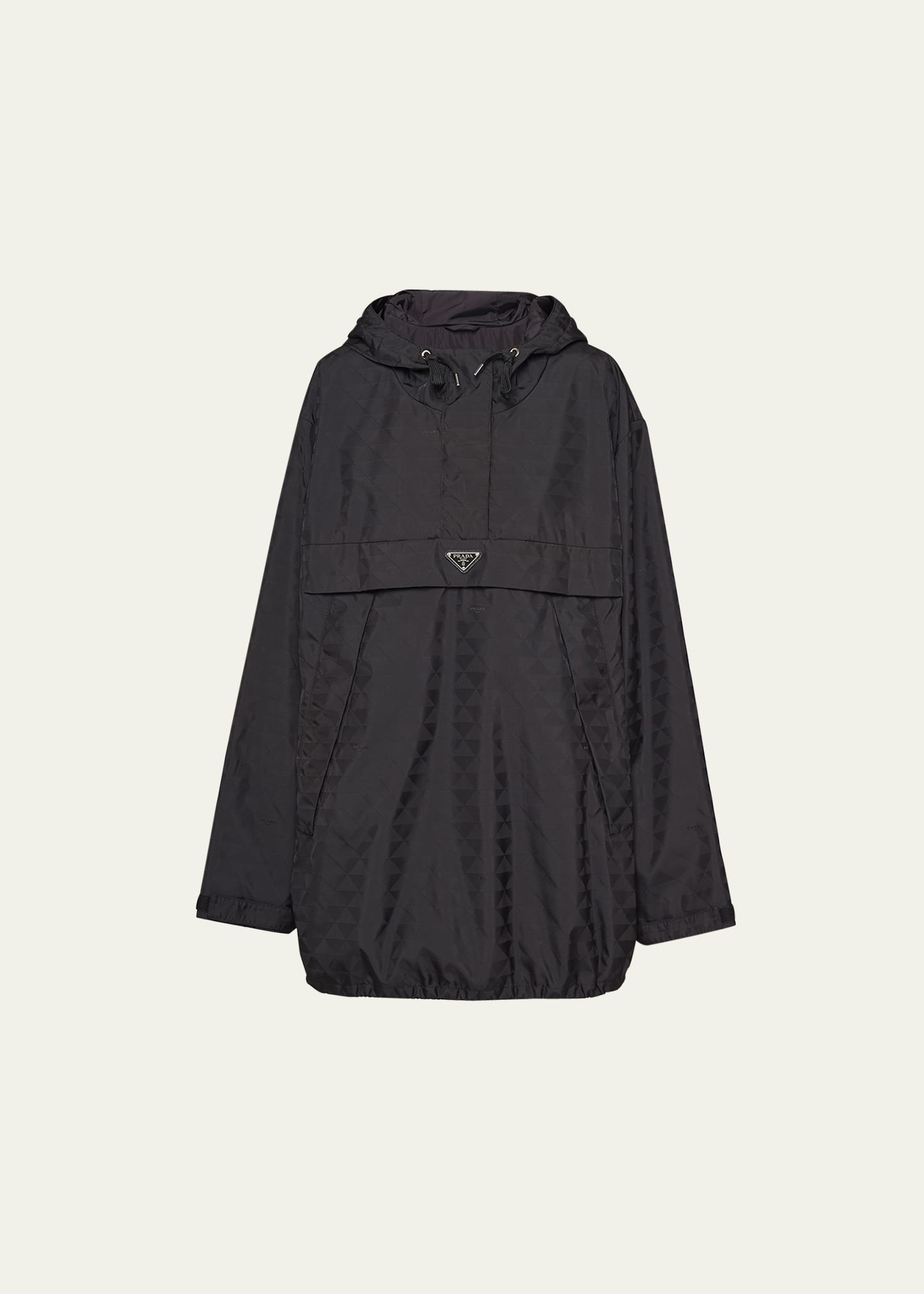 Printed Nylon Pullover Windbreaker - 1