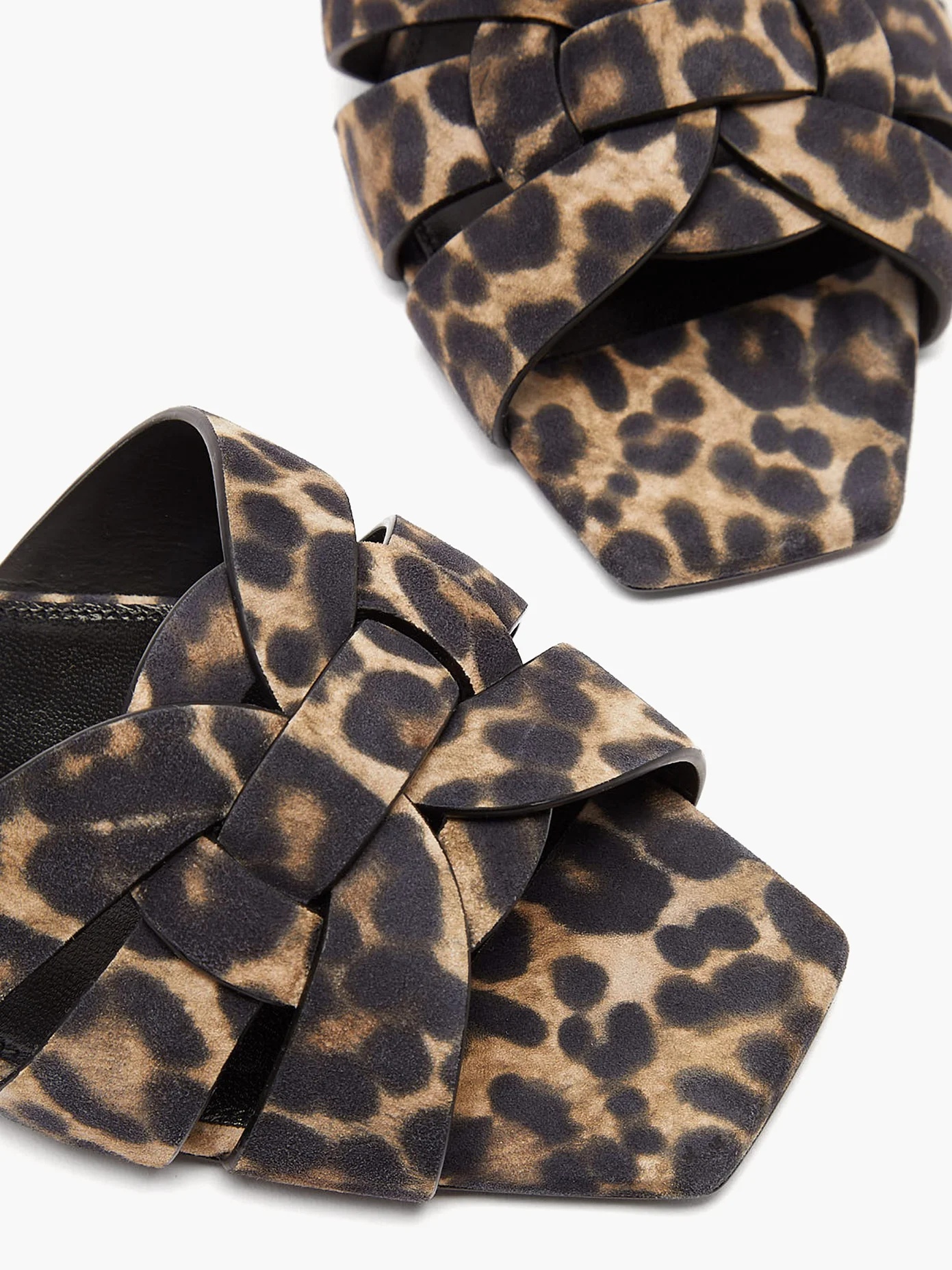 Tribute leopard-print suede sandals - 6