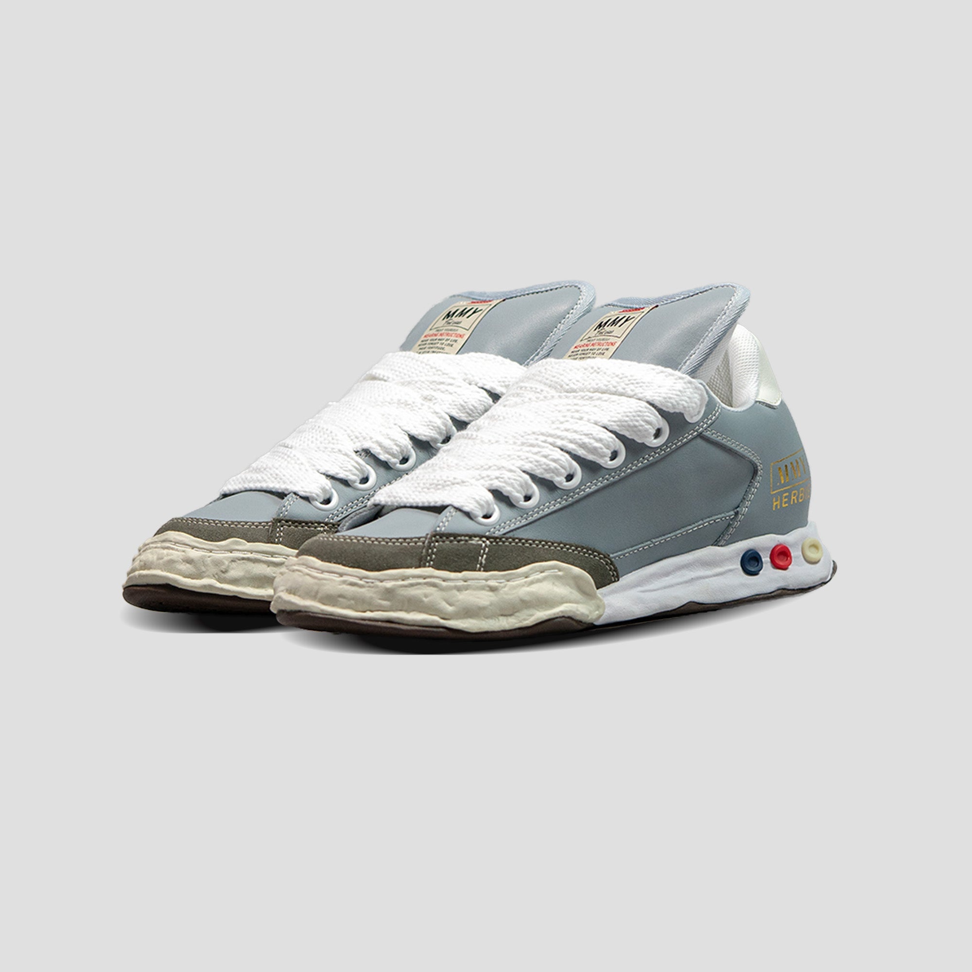 HERBIE OG SOLE LOW-TOP PUFFER LEATHER SNEAKERS - 2