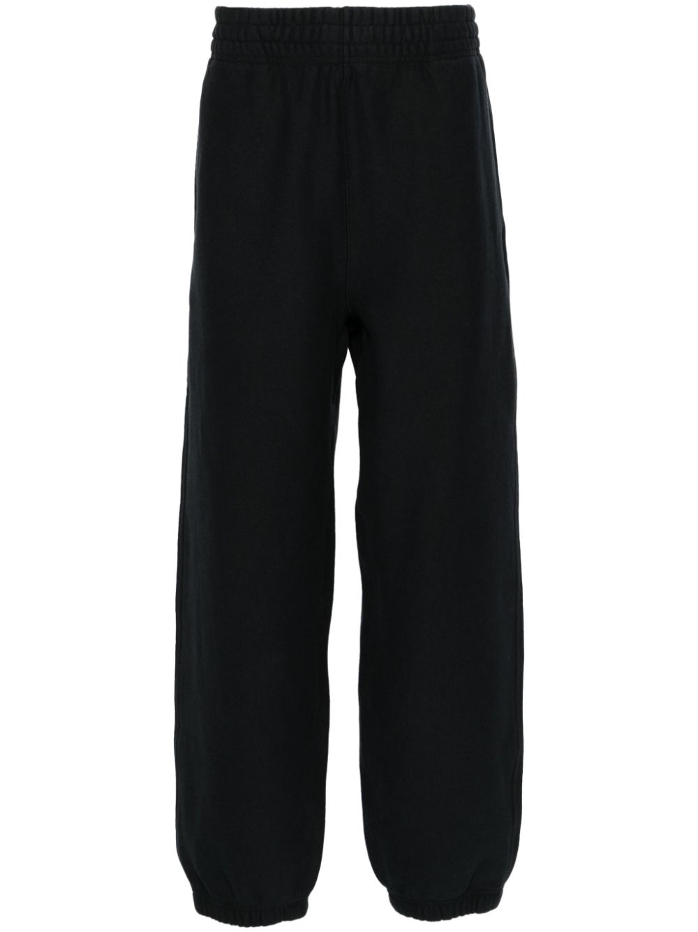 logo-patch cotton track trousers - 1