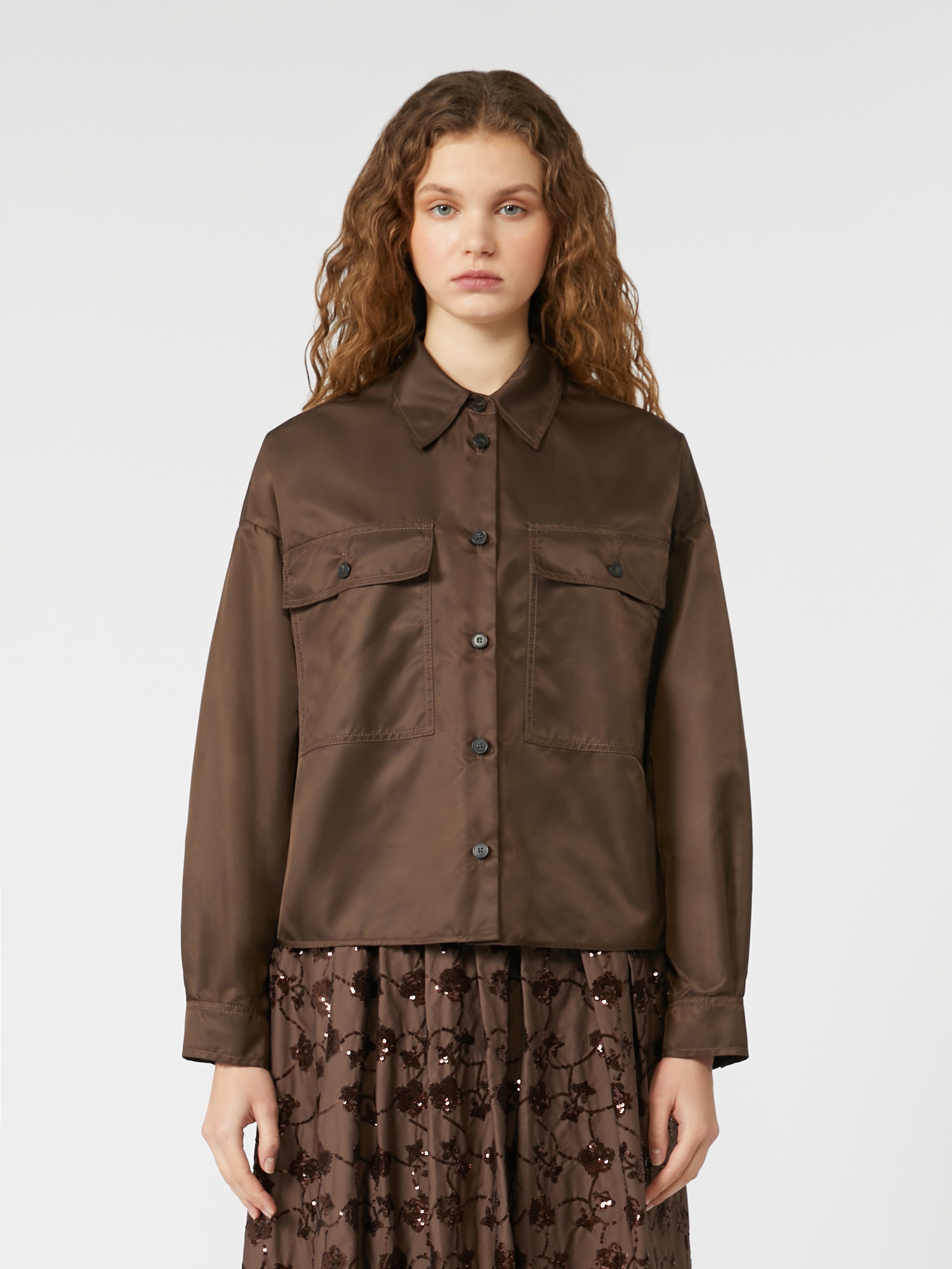 VIVETTA Water-repellent twill cropped shirt - 3