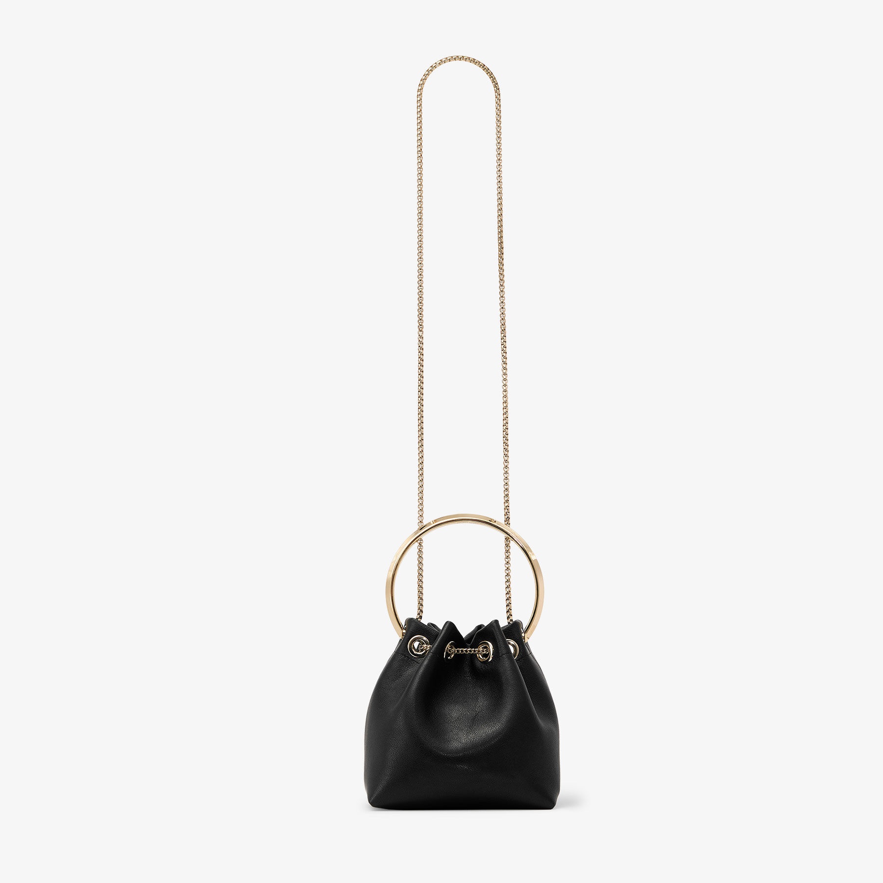 Bon Bon
Biker Leather Black Bag With Pearl Closure - 6