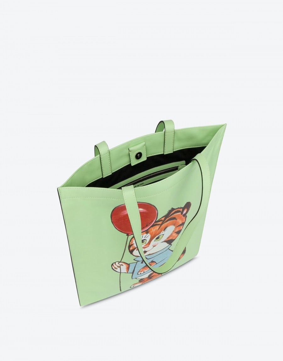 ILLUSTRATED ANIMALS NAPPA SHOPPER - 3