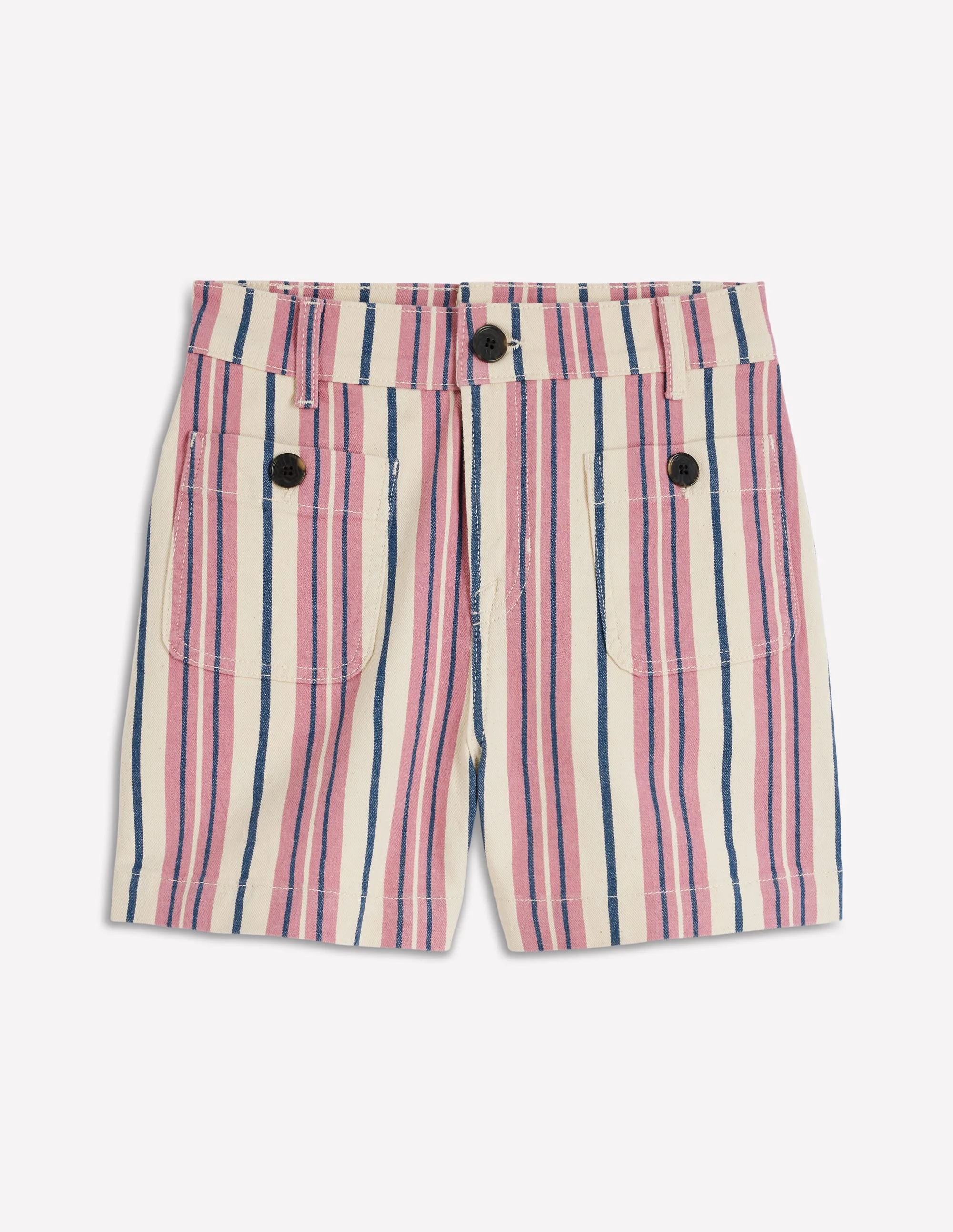 Primrose Denim Shorts-Pink Stripe - 1