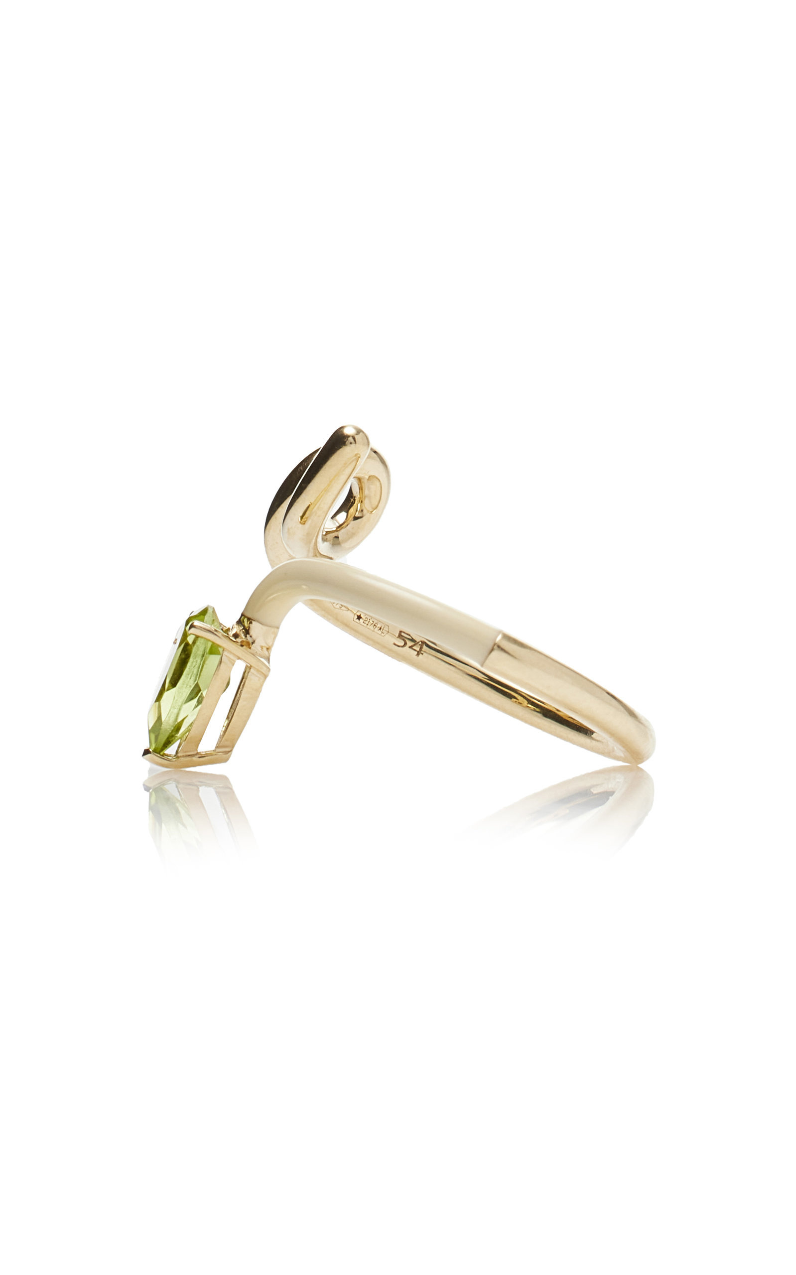 Half 9K Peridot, And Enamel Ring multi - 4