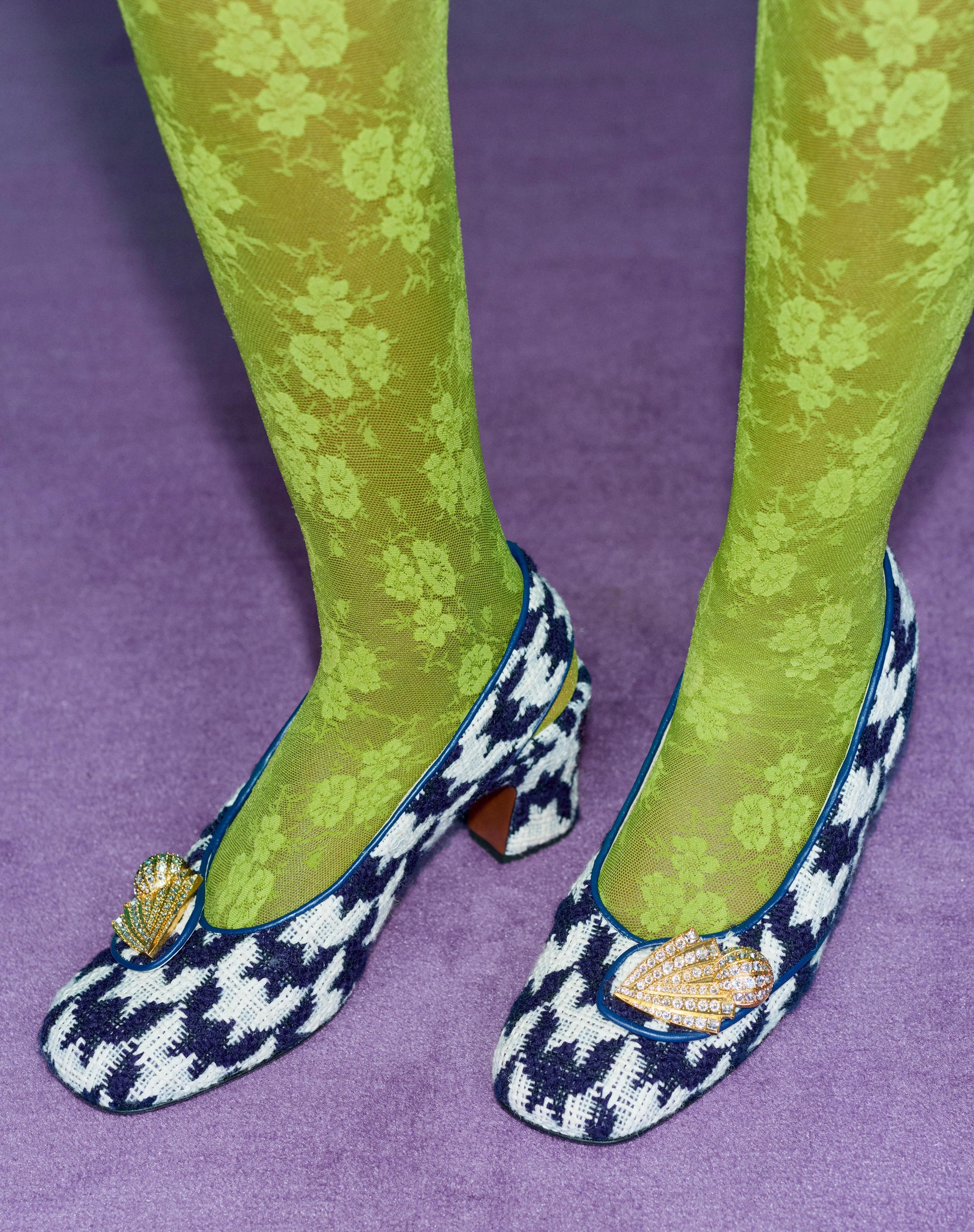 ADAMANTINE SLINGBACK PUMPS IN TWEED 60MM - 8