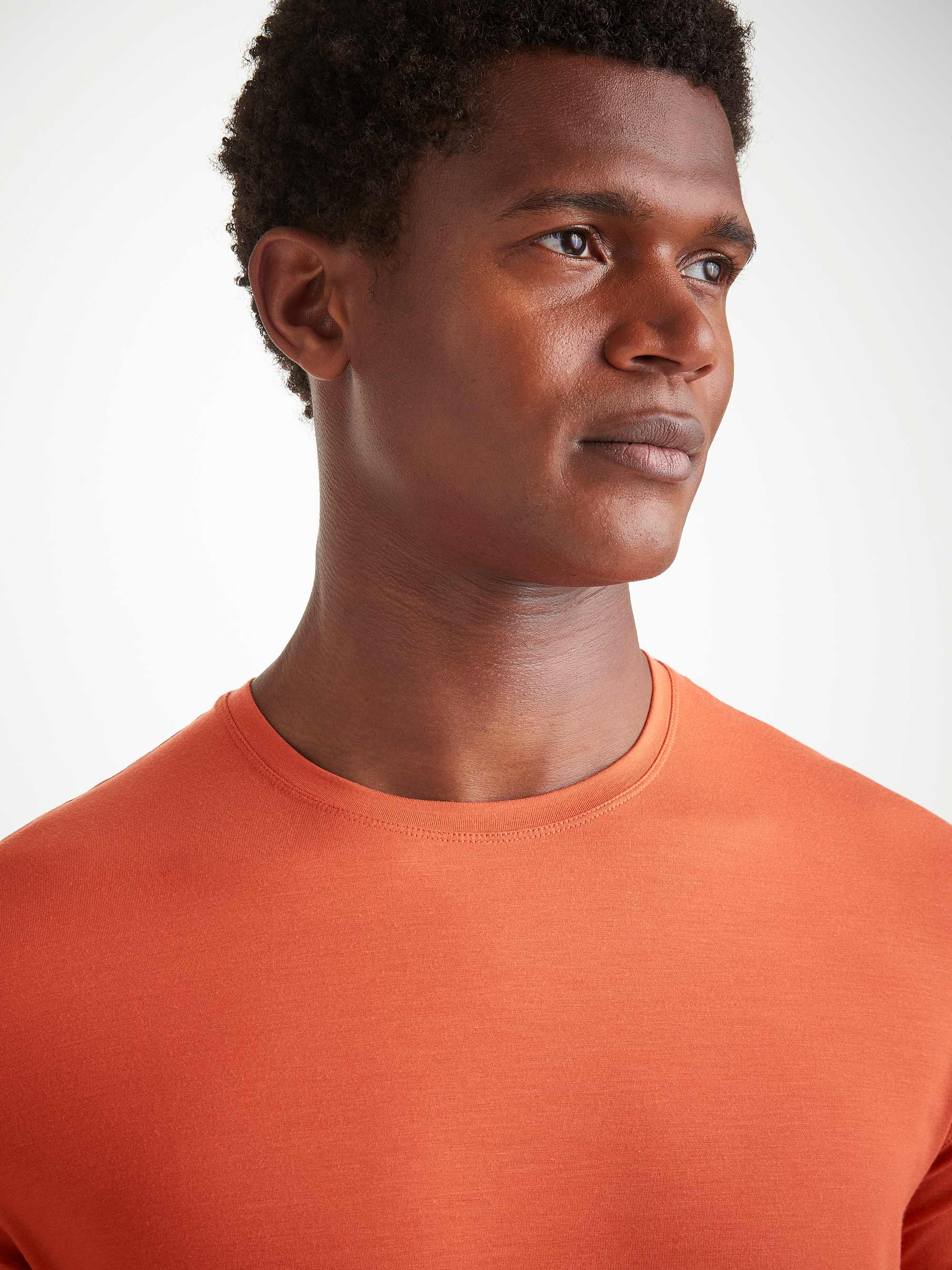 Men's T-Shirt Basel Micro Modal Stretch Spiced Orange - 5