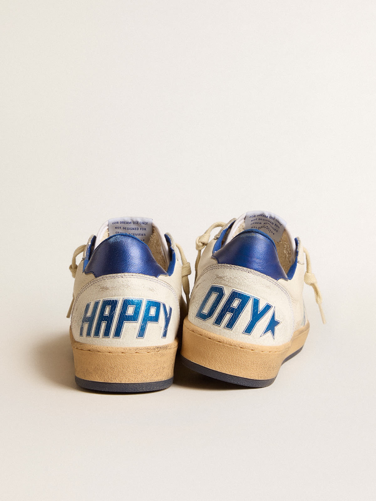 Women’s Ball Star Wishes in white nappa leather with bright blue star and heel tab - 2