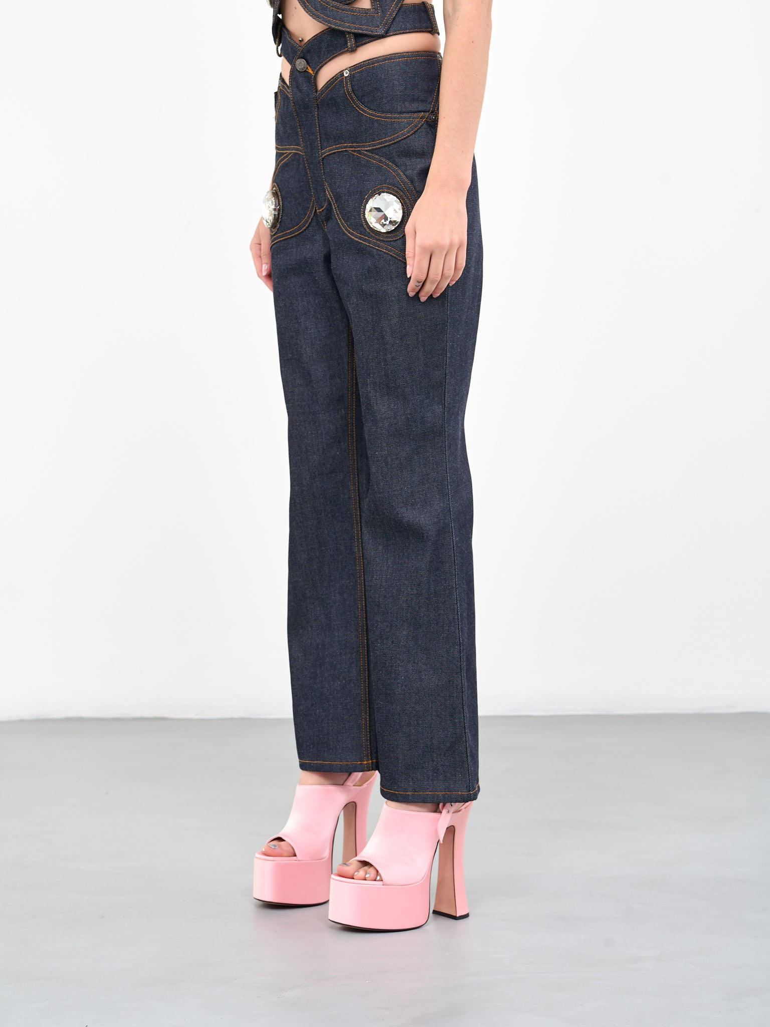 Denim Butterfly Hot Jeans - 2