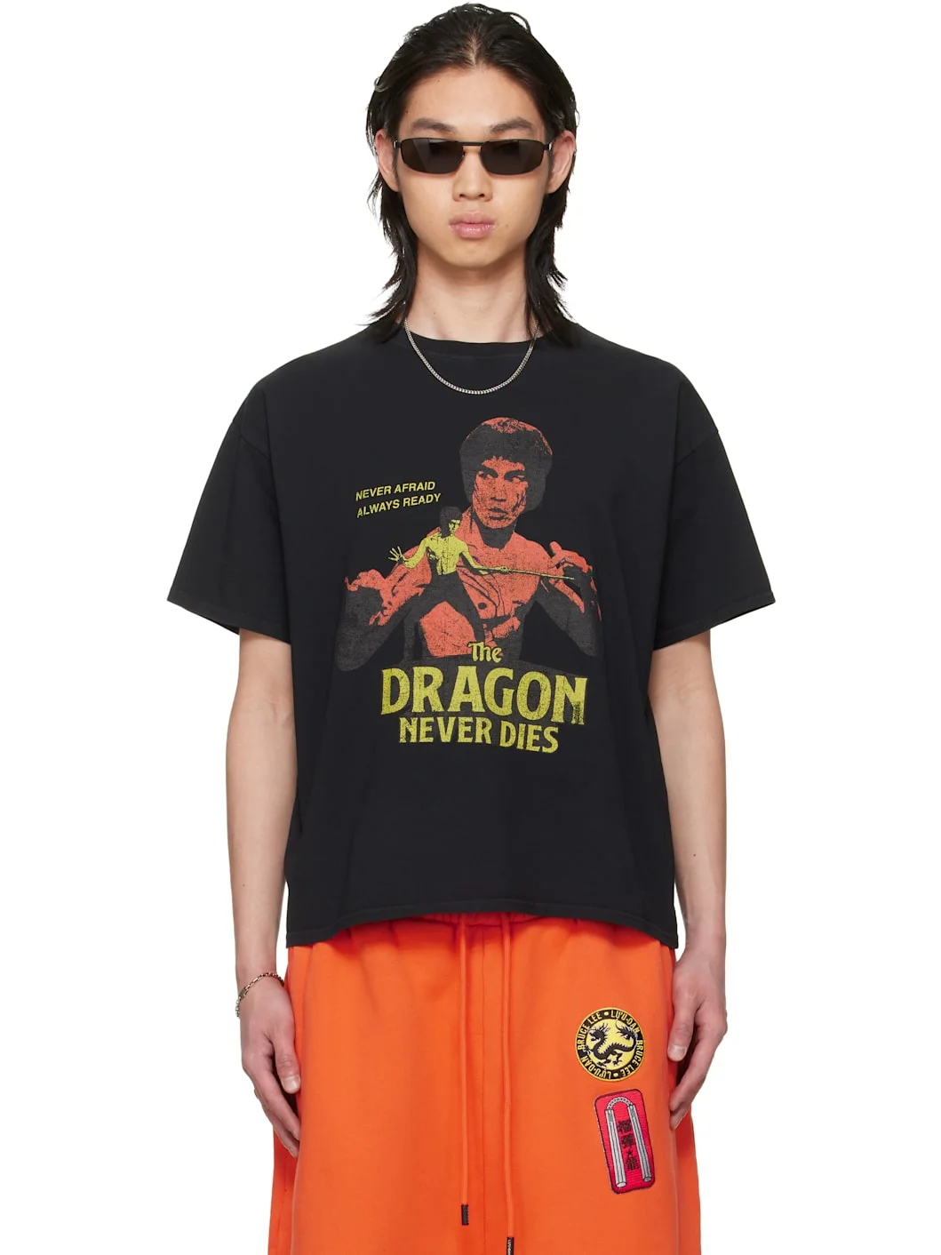 BRUCE LEE x LỰU ĐẠN Black Athletic T-shirt - 1