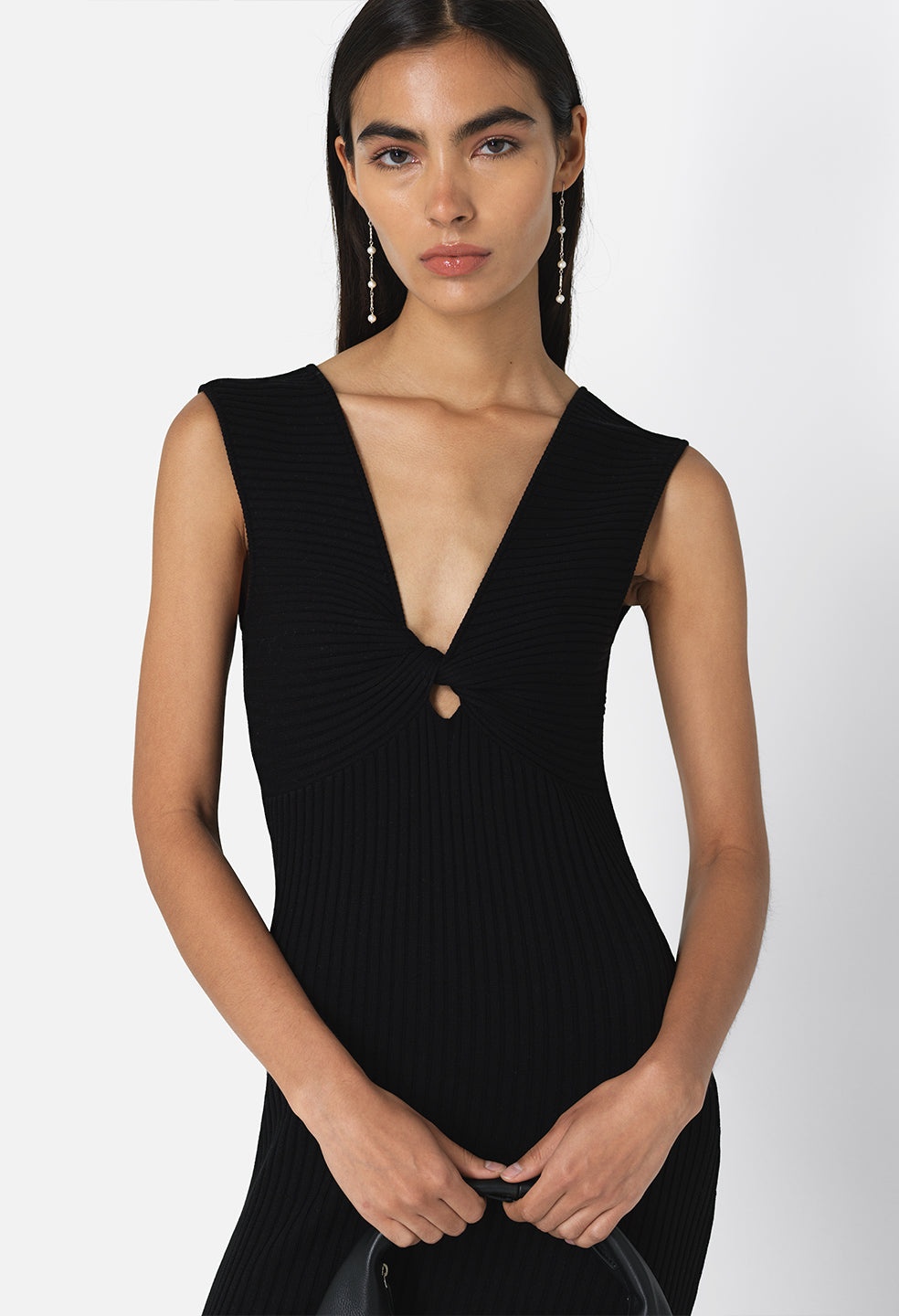 Gemini Rib Bandeau Dress / Mineral Wash Black - JOHN ELLIOTT