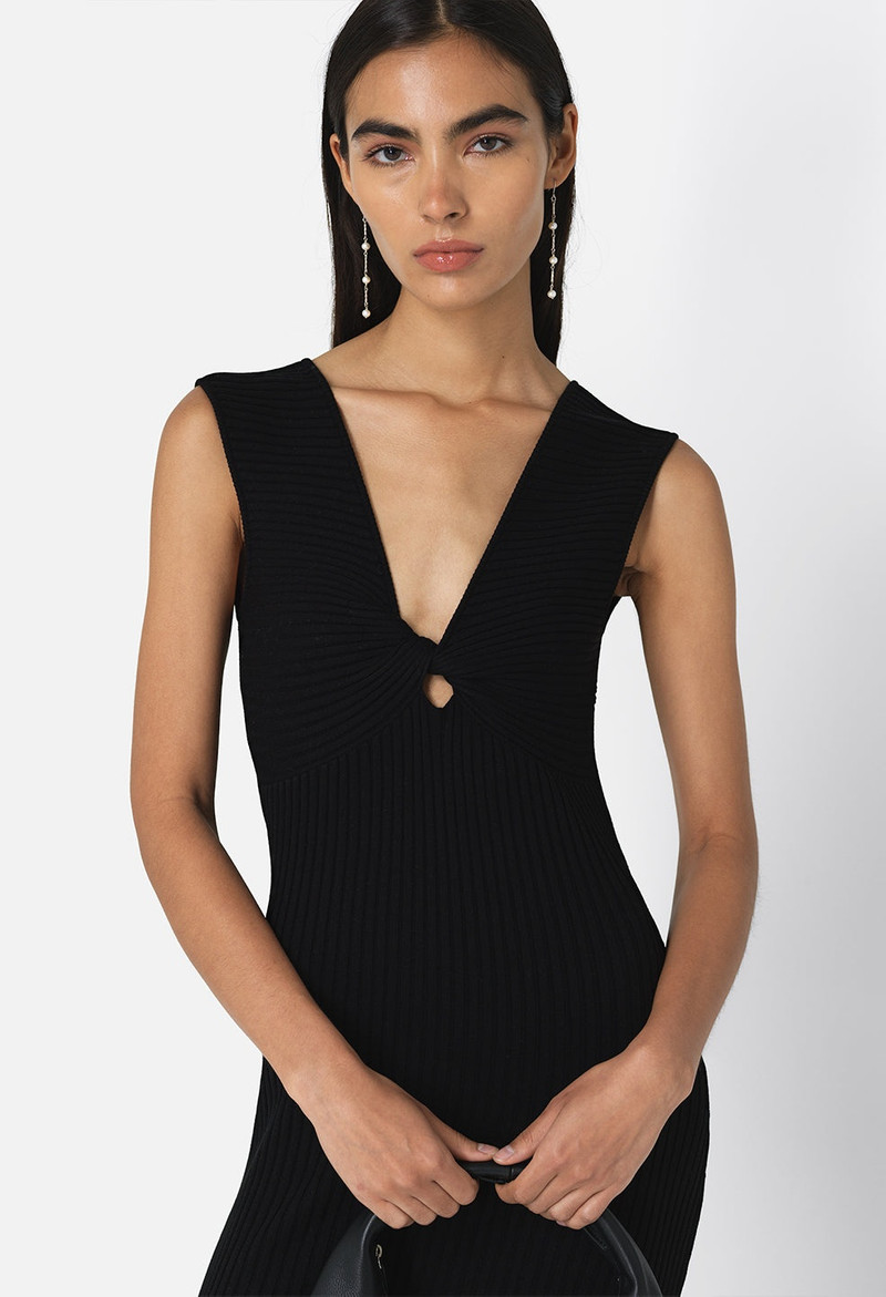 John Elliott PIPER SILK RIB TWIST DRESS outlook