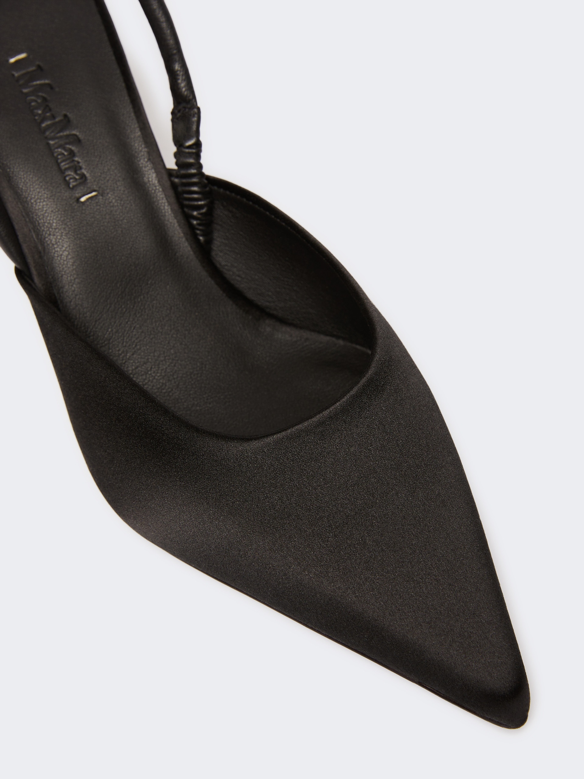 SILKSLING Viscose and silk satin slingbacks - 4