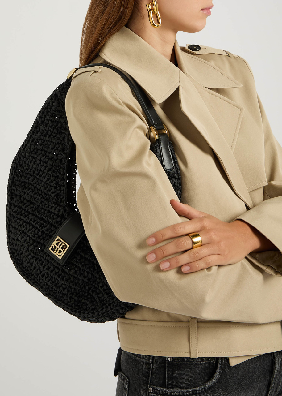 Anine Bing Lou Raffia Crescent Shoulder bag - 5