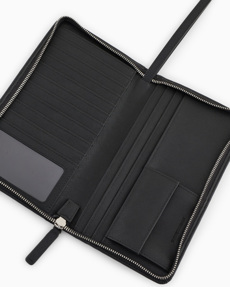 ASV REGENERATED SAFFIANO LEATHER ORGANISER WITH EAGLE PLATE 3