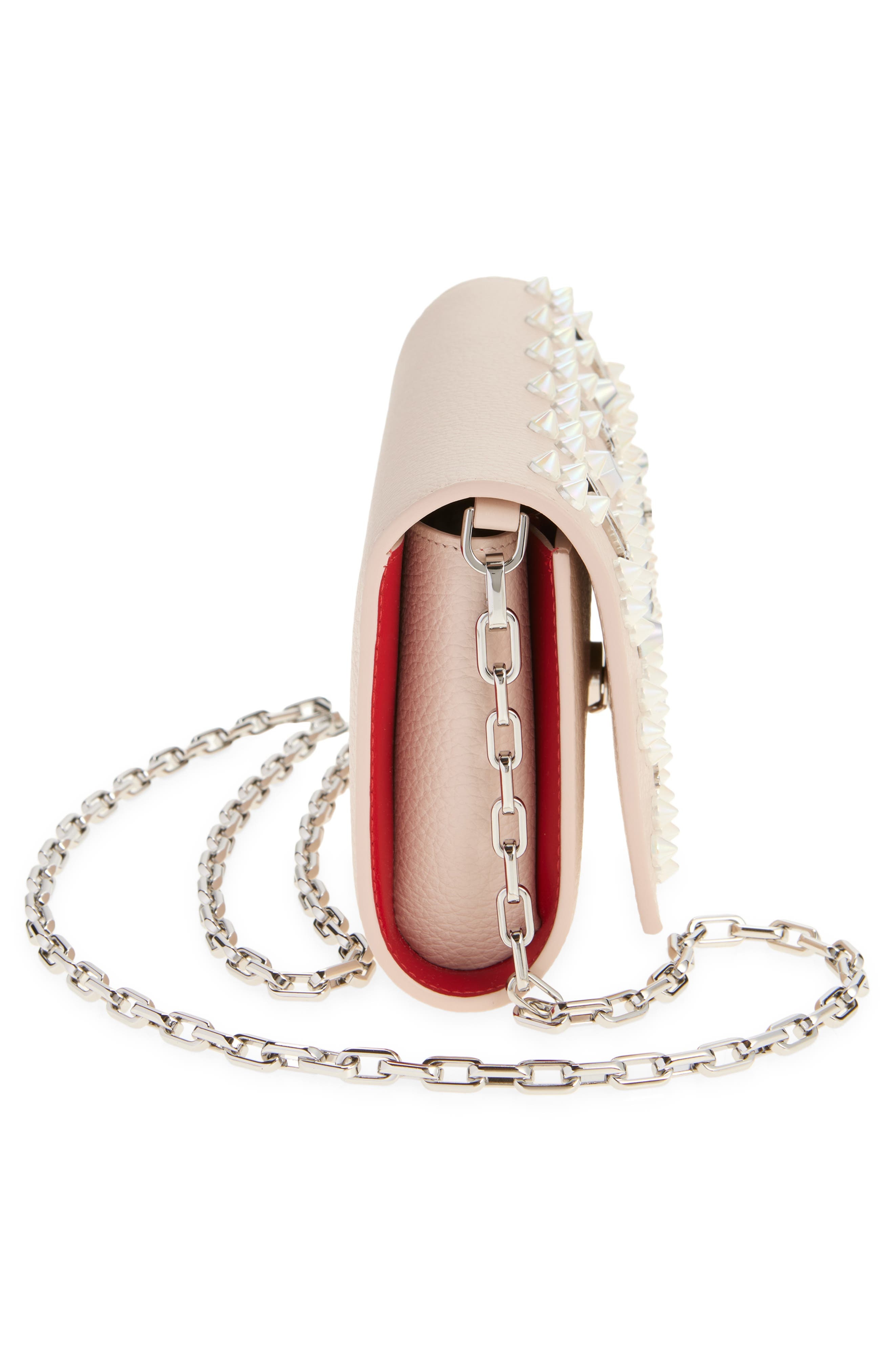 Christian Louboutin Paloma Leather Clutch in Leche/Multi at Nordstrom - 6