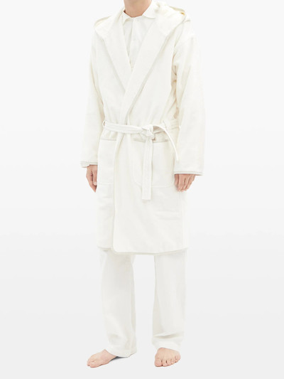 Brunello Cucinelli Logo-embroidered cotton-towelling bathrobe outlook