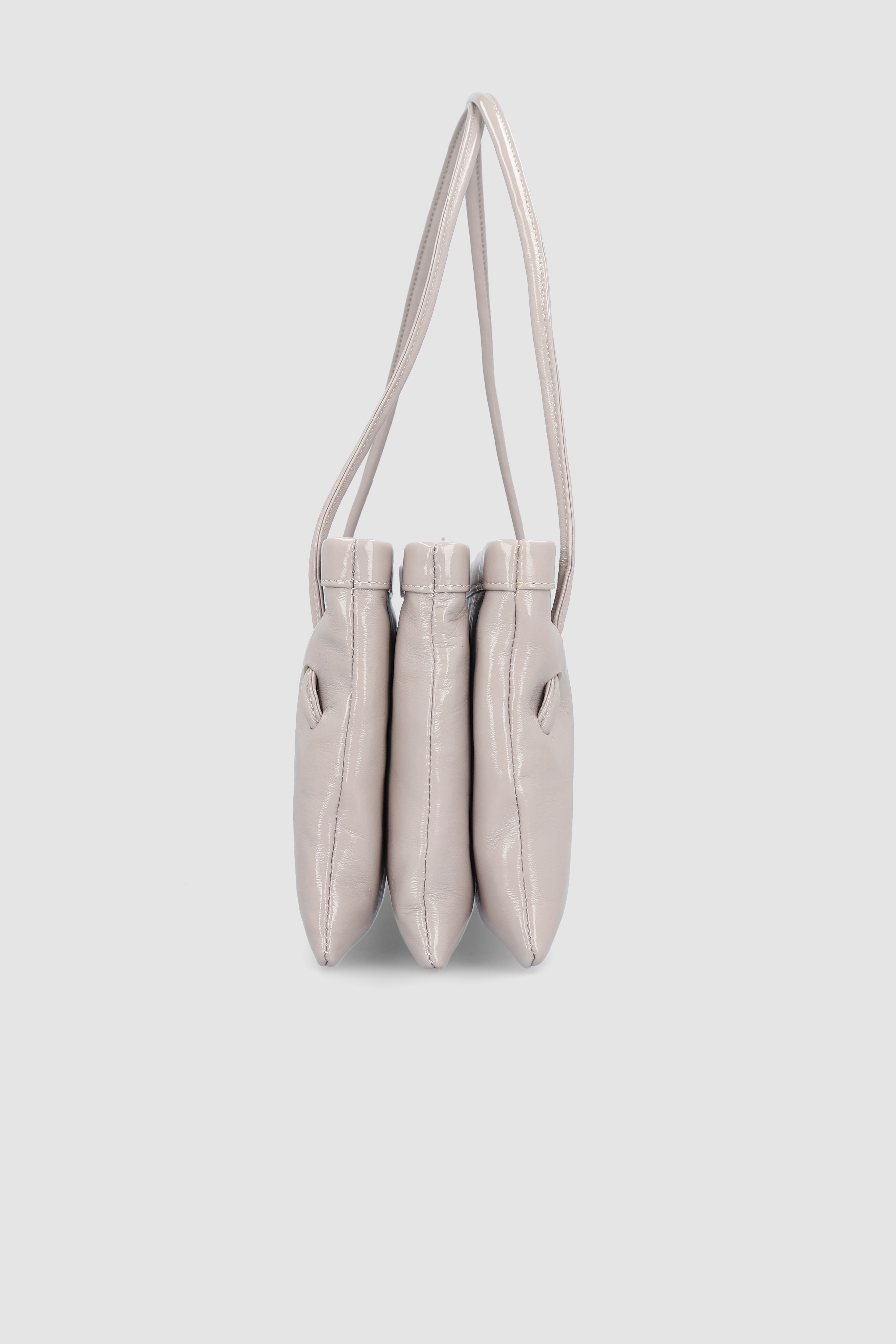 HANNAH FOSSIL GLOSSED NAPPA LEATHER SHOULDER BAG - 5