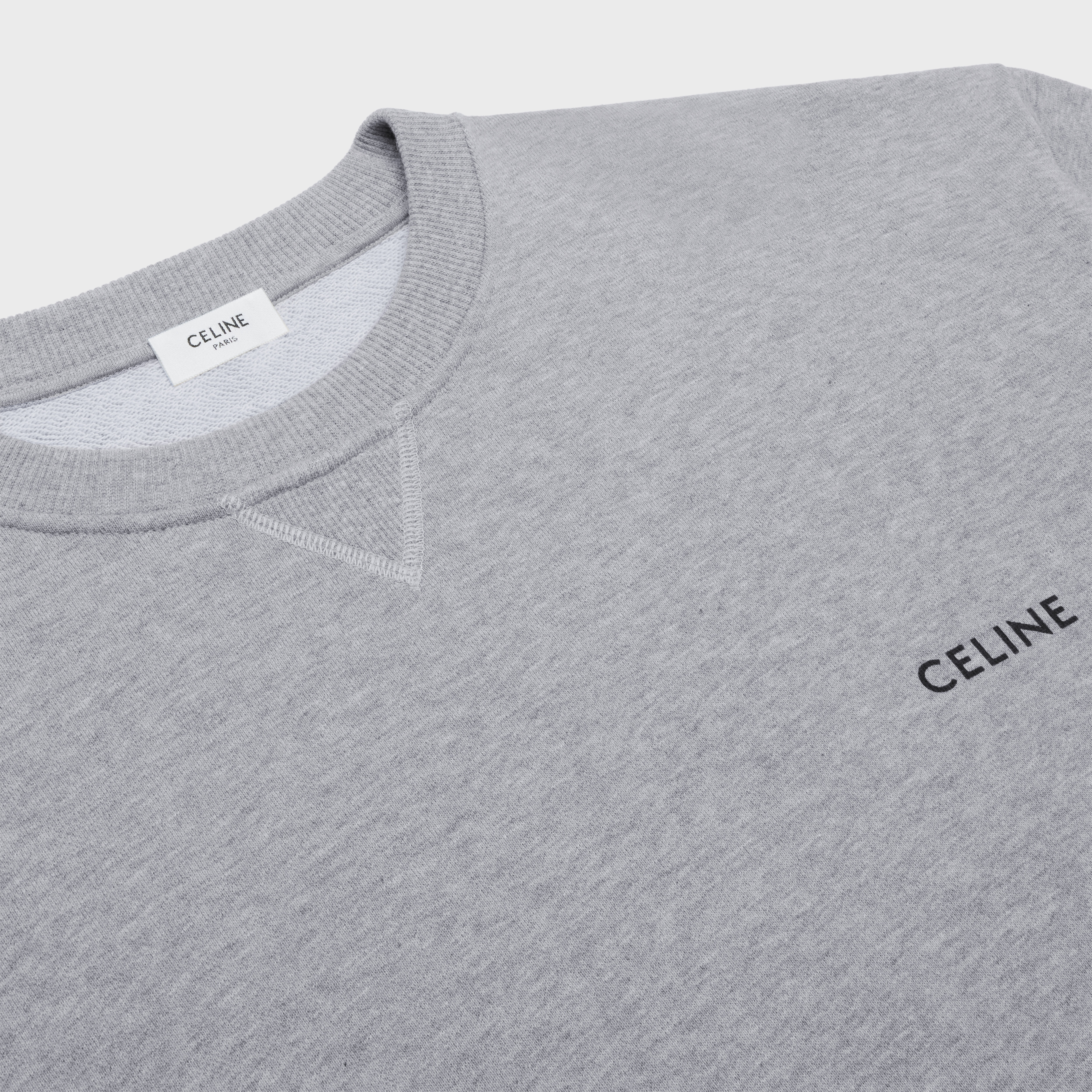 Celine loose sweatshirt in cotton fleece - 3