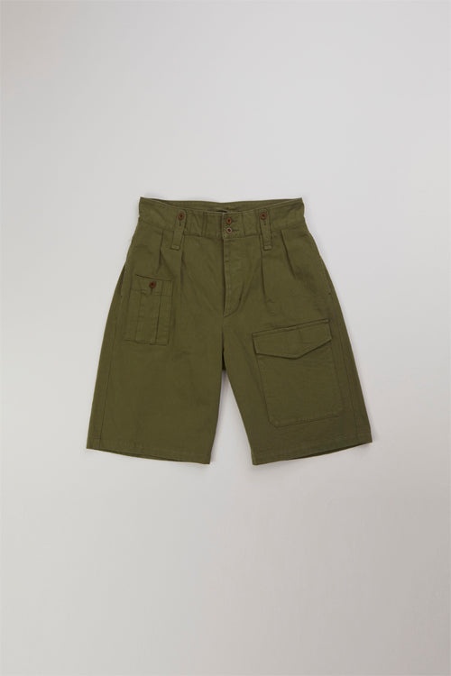 British Army Short Vintage Twill in Green - 1