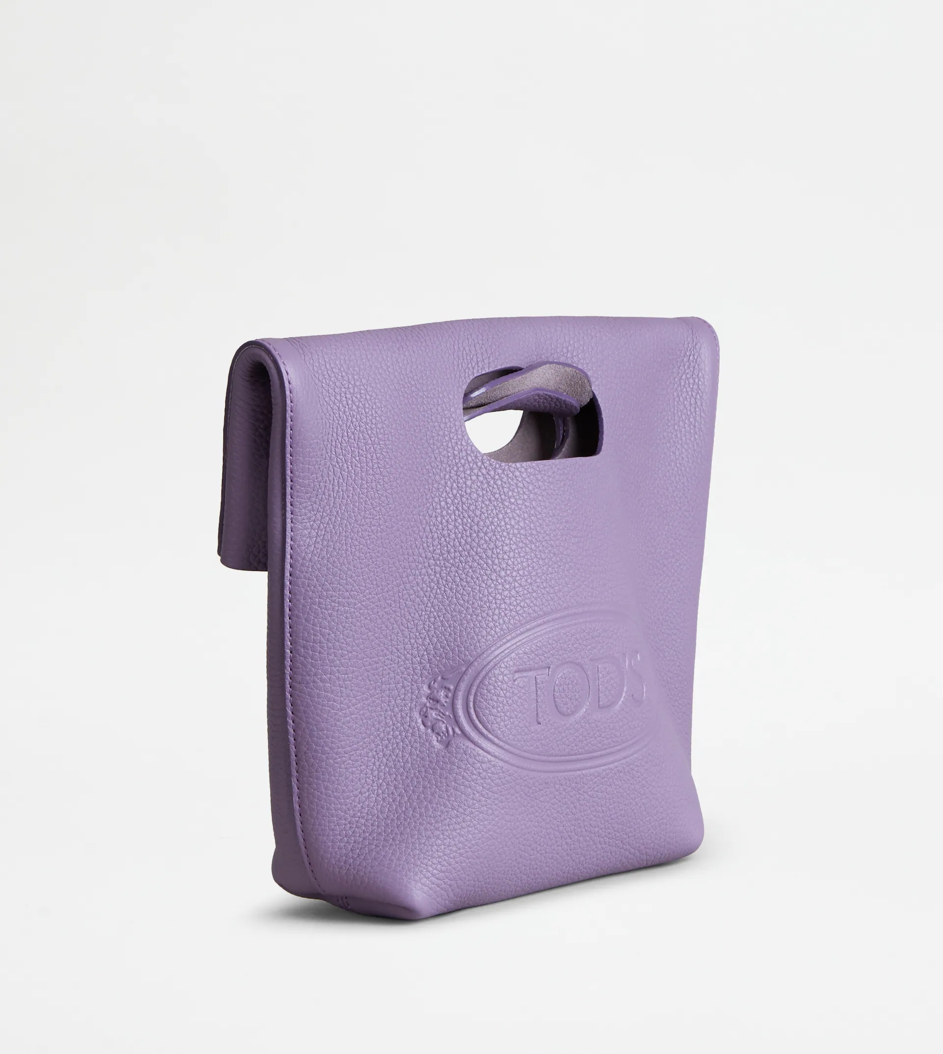 SHOPPING TOTE IN LEATHER MINI - VIOLET - 2
