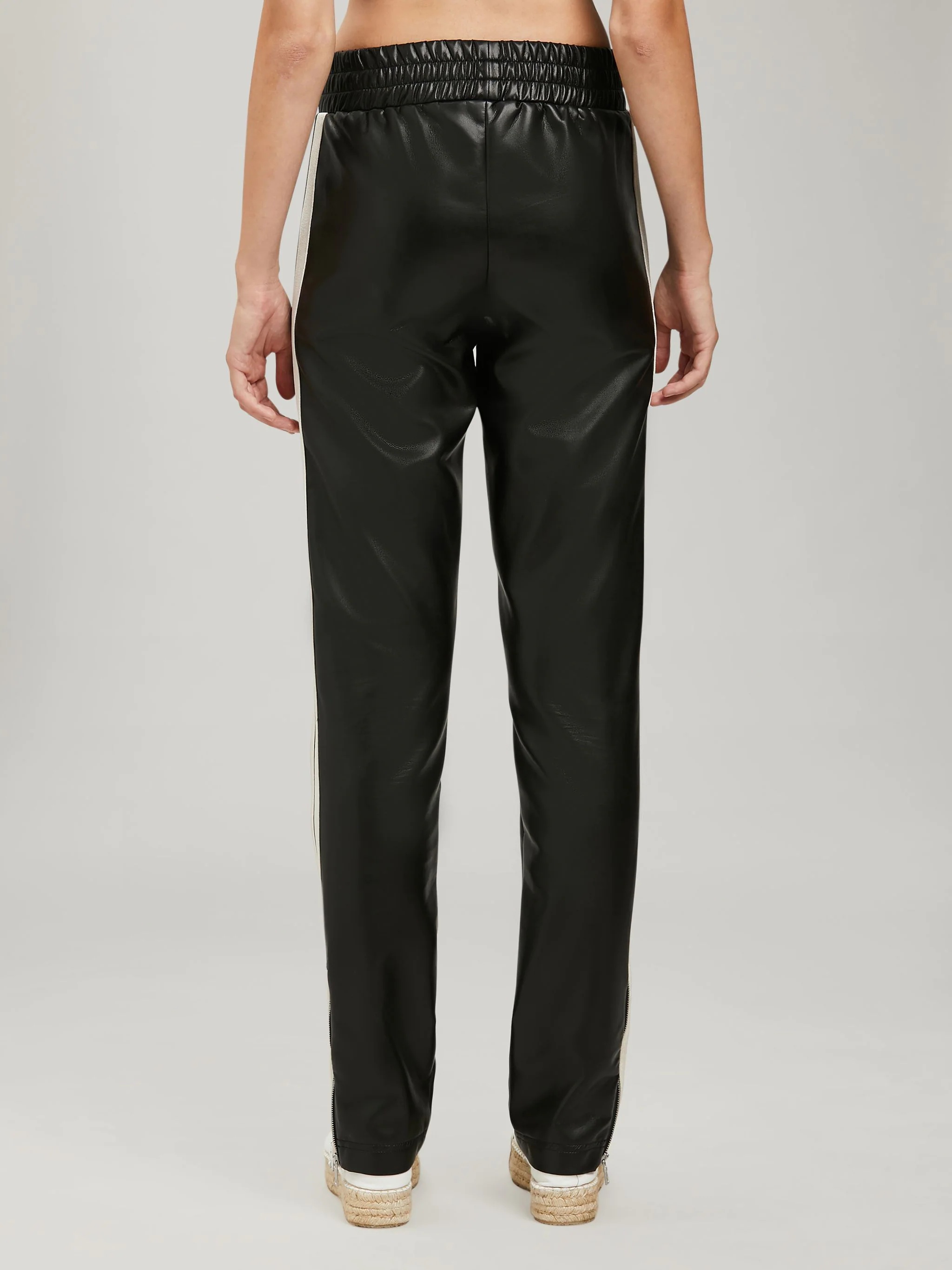 LEATHER TRACK PANTS - 5