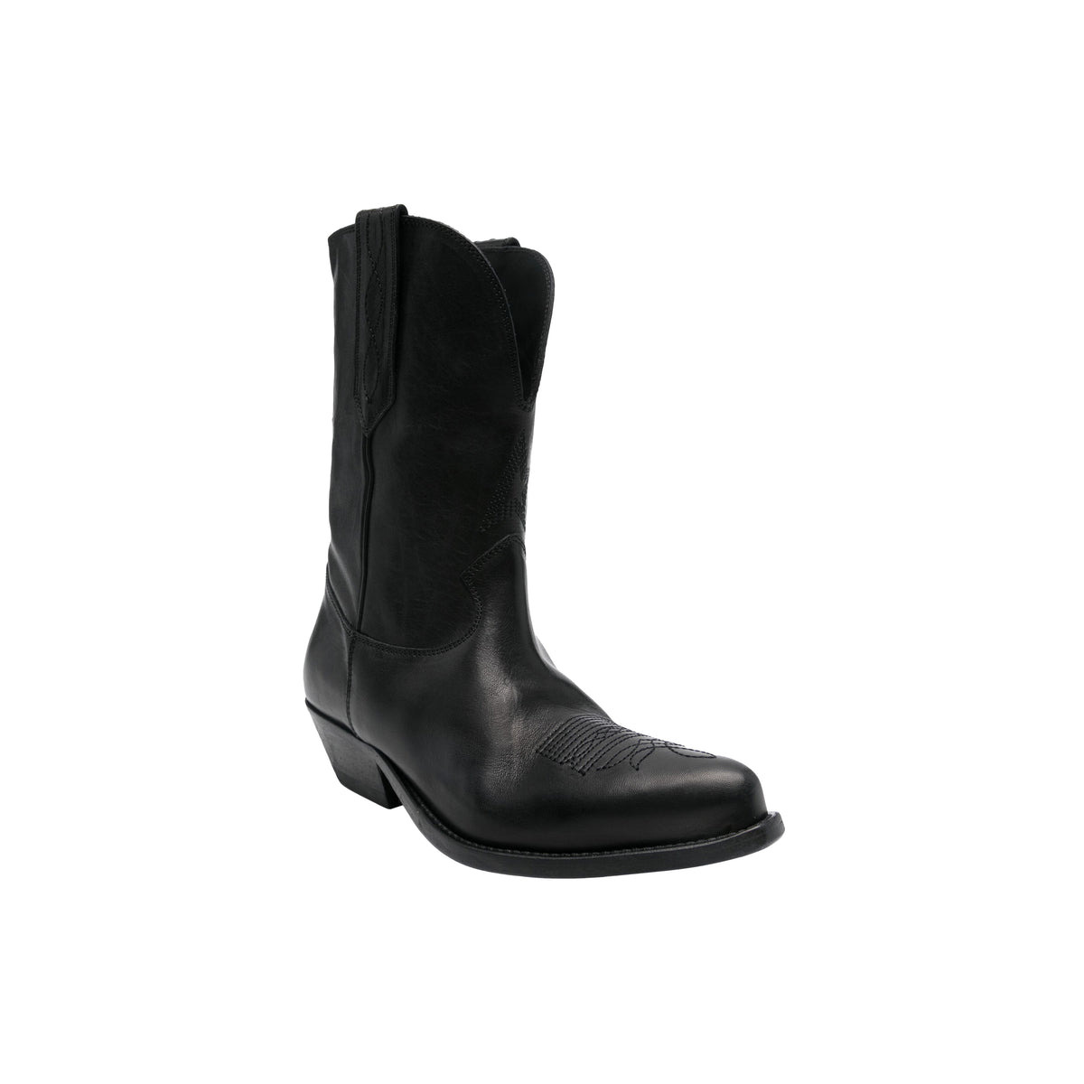 WOMEN'S LOW WISH STAR EMBROIDERED BOOTS (BLACK) - 4