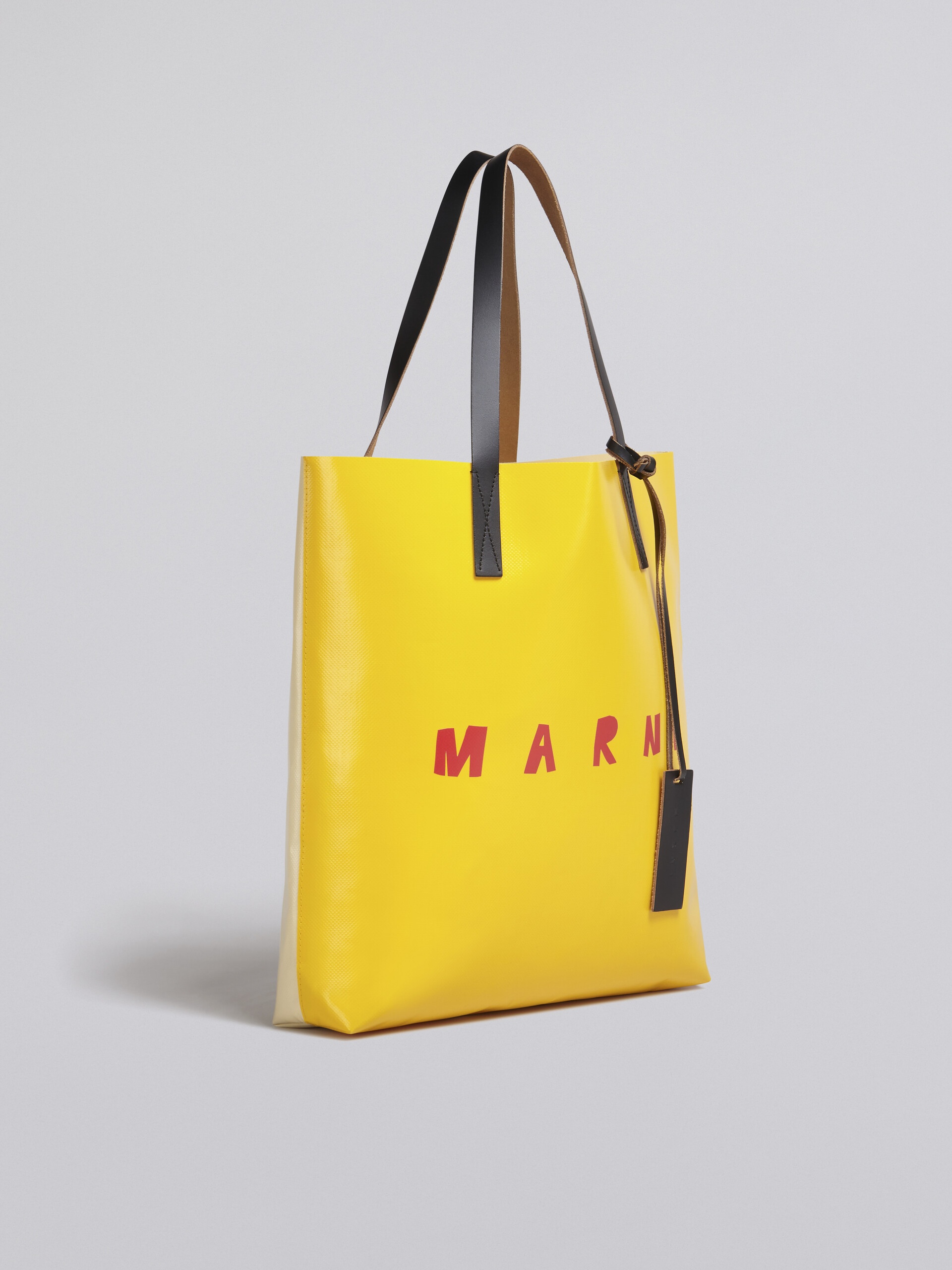 YELLOW TRIBECA SHOPPING BAG WITH MARNI LOGO - 5