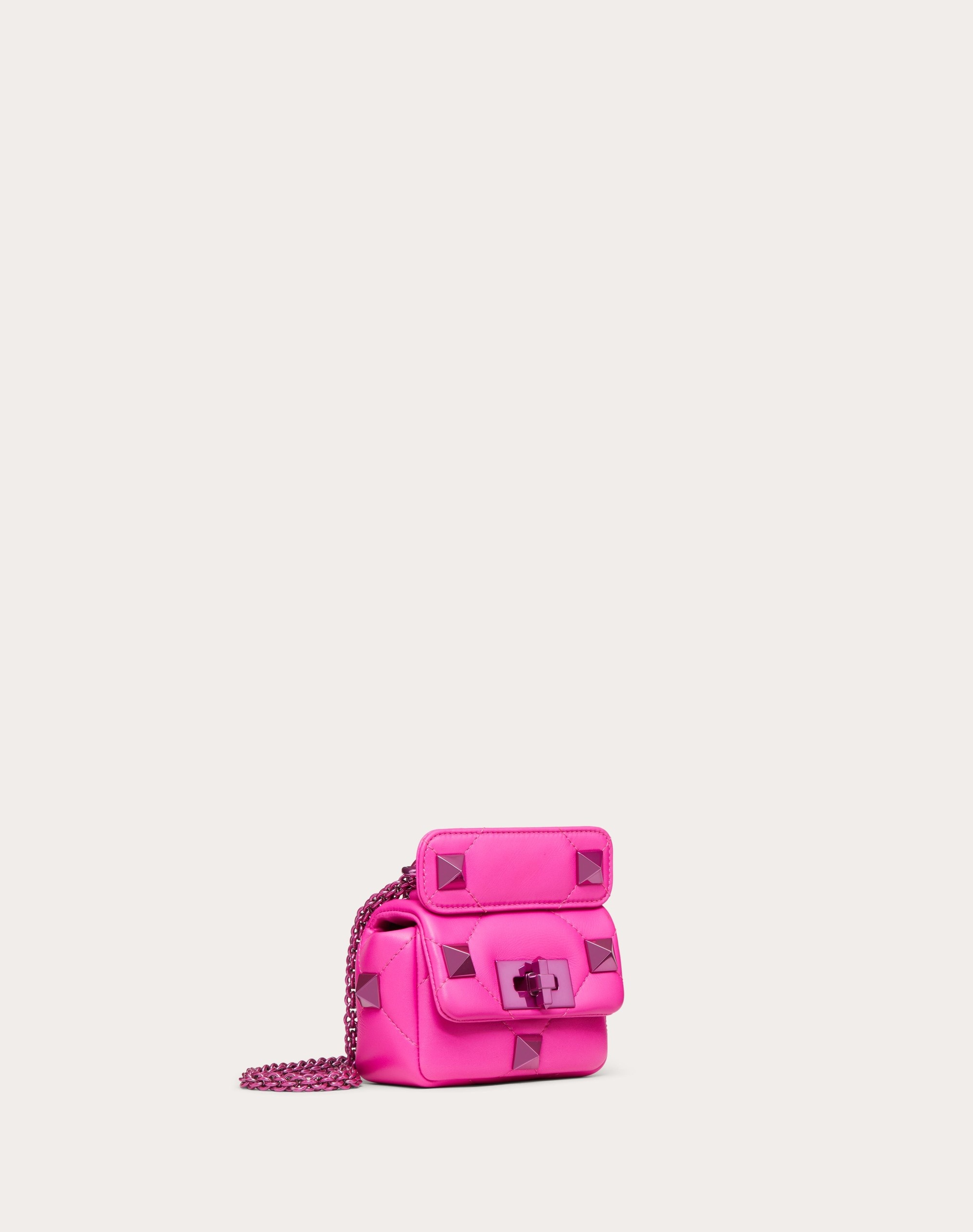 MINI ROMAN STUD THE SHOULDER BAG IN NAPPA LEATHER WITH CHAIN - 2