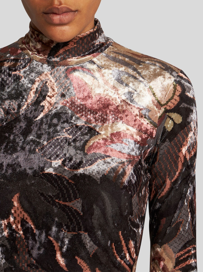 PRINTED CHENILLE DRESS 2