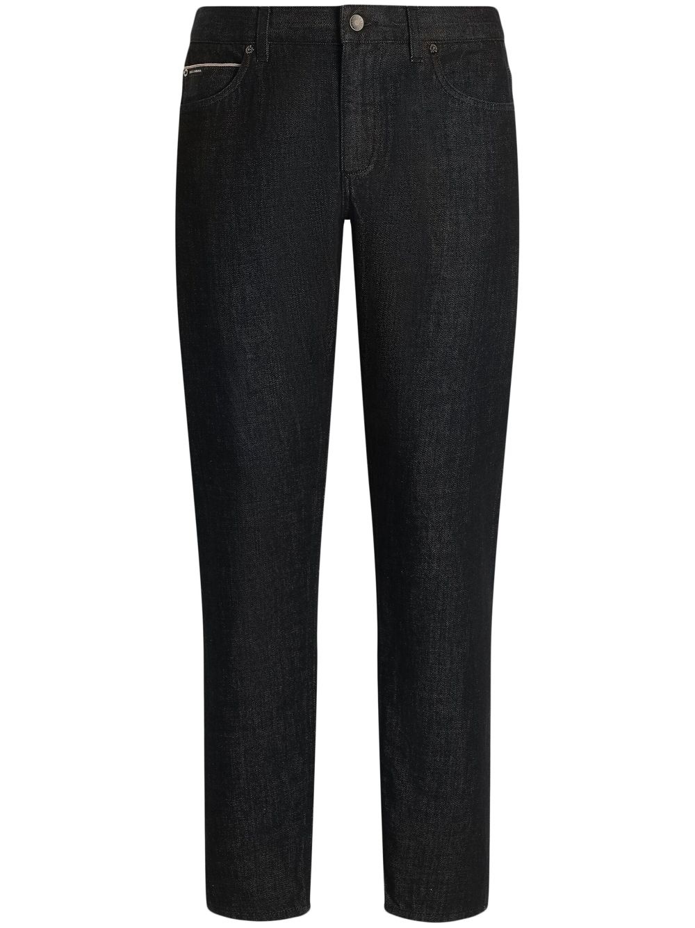 logo-plaque straight-leg jeans - 1