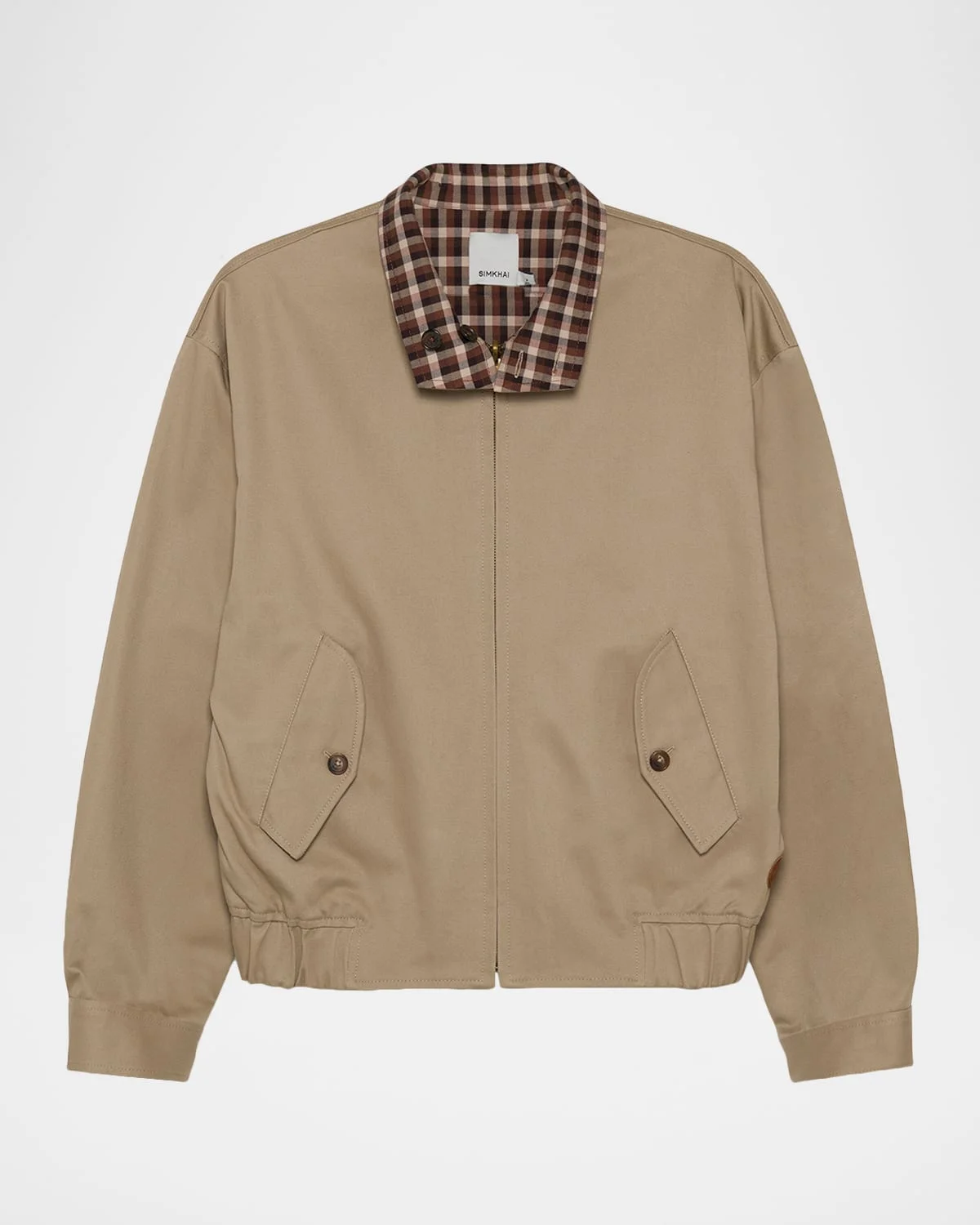 Men's Harrington Cotton Check-Lined Jacket - 1