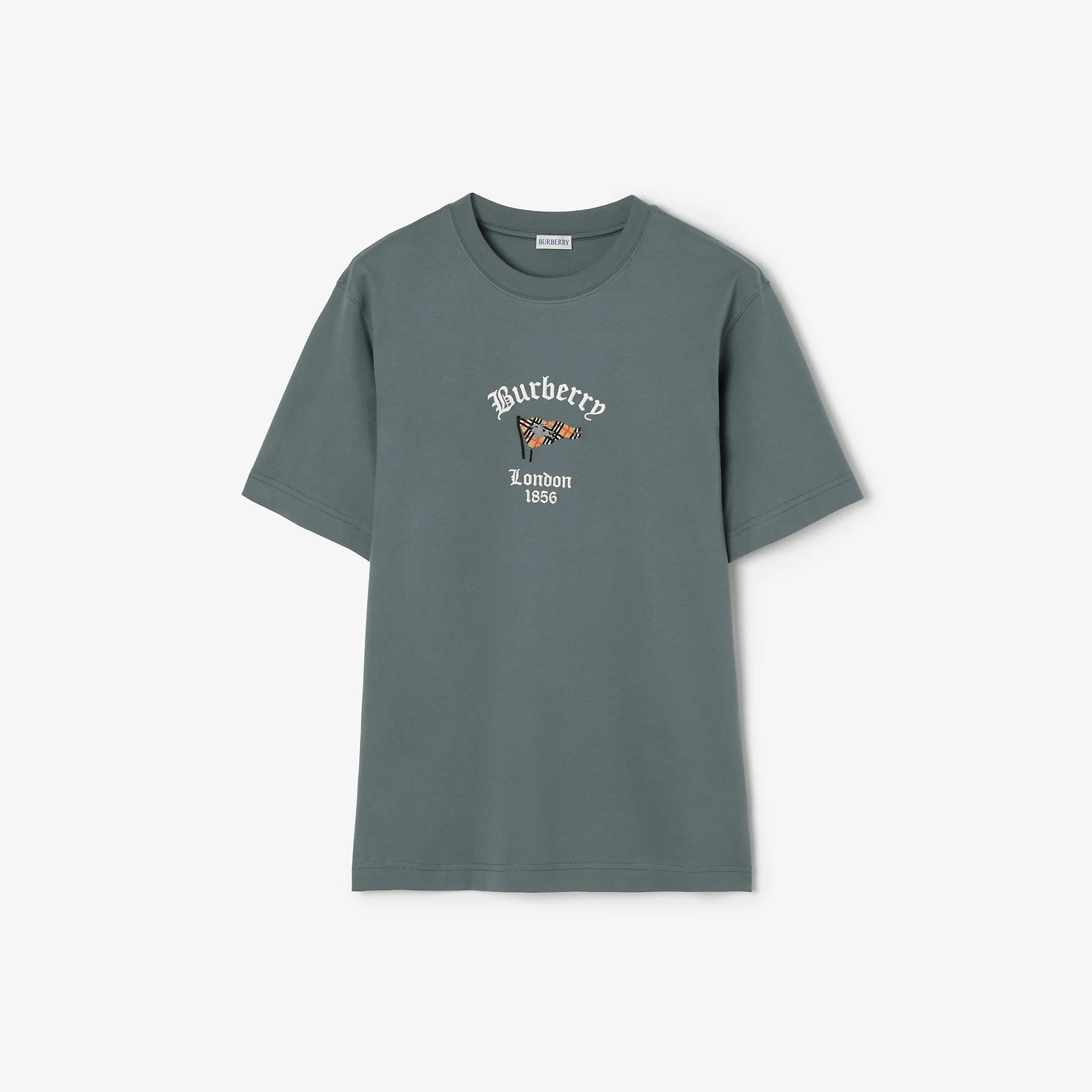 Check Flag Cotton T-shirt - 1