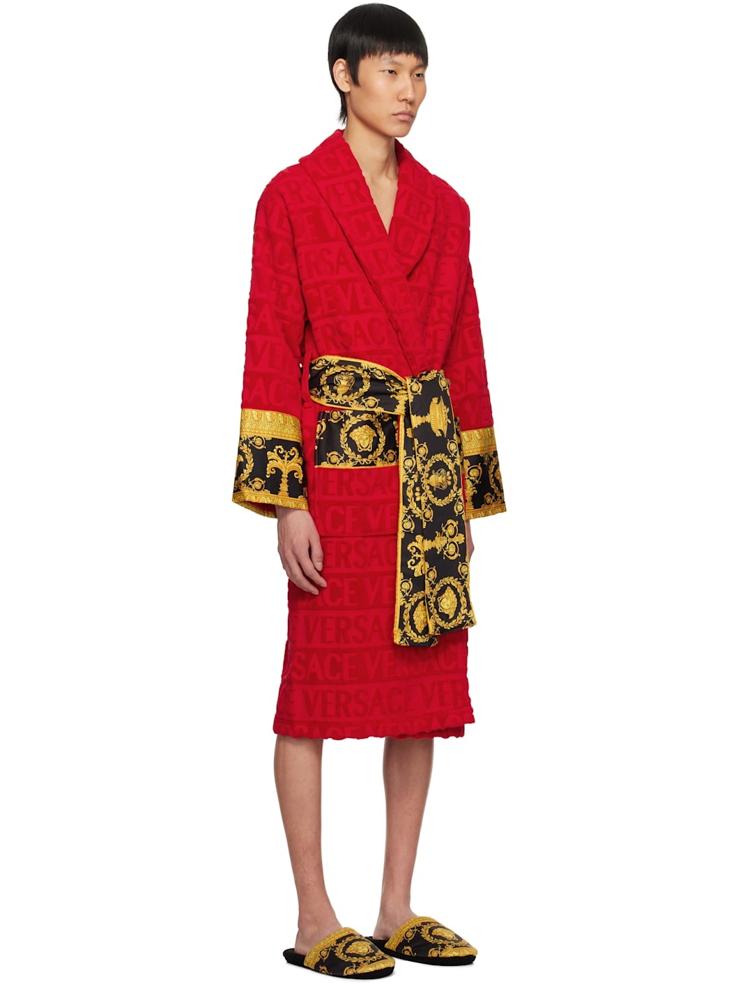Red 'I Heart Baroque' Bathrobe - 2