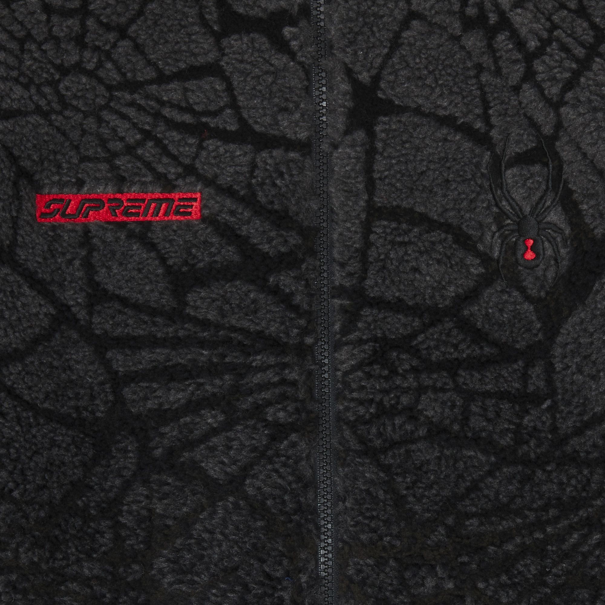 Supreme x Spyder Web Polar Fleece Jacket 'Black' - 3